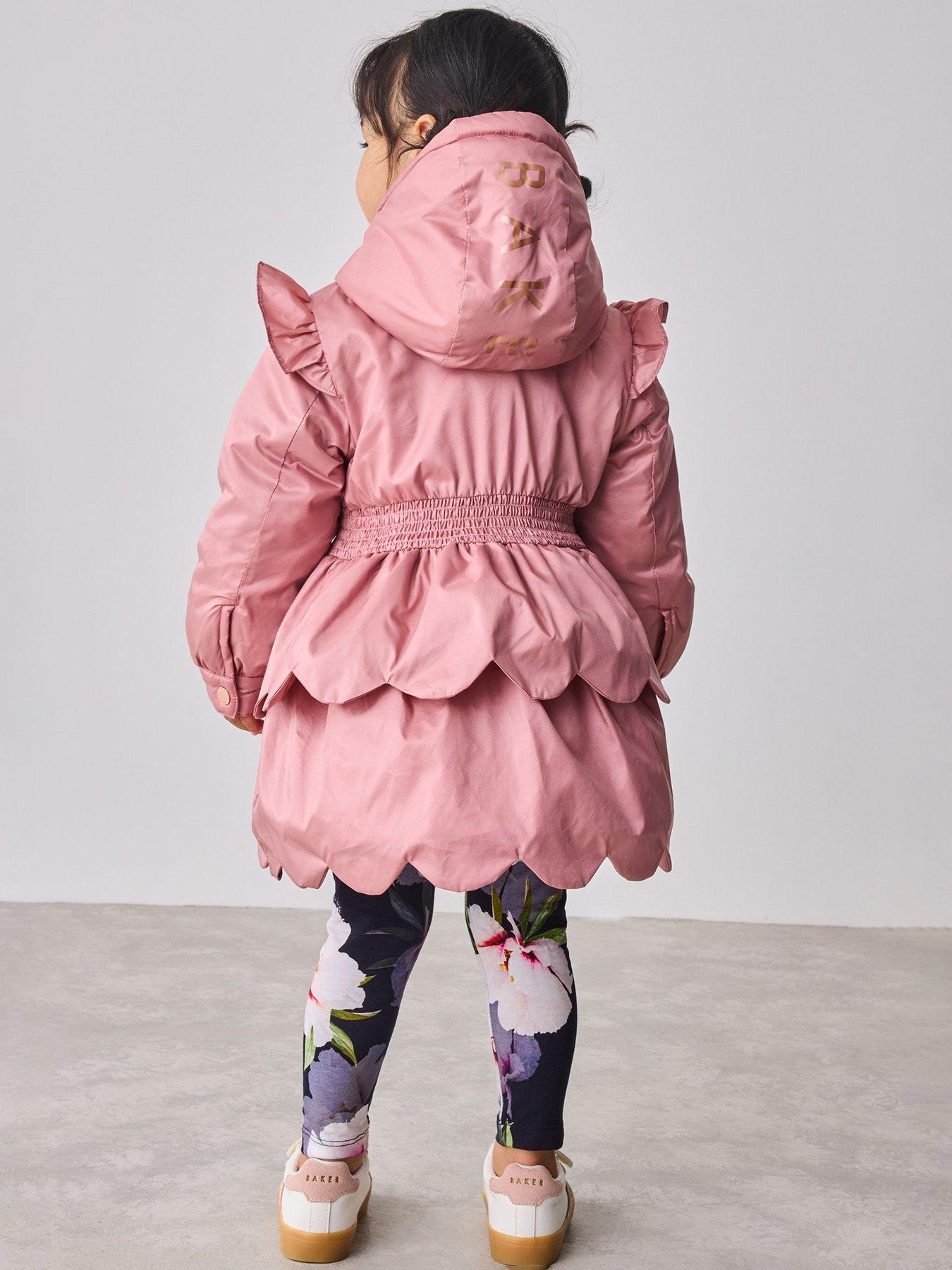 Ted Baker Younger Girls Frill Coat Pink Very