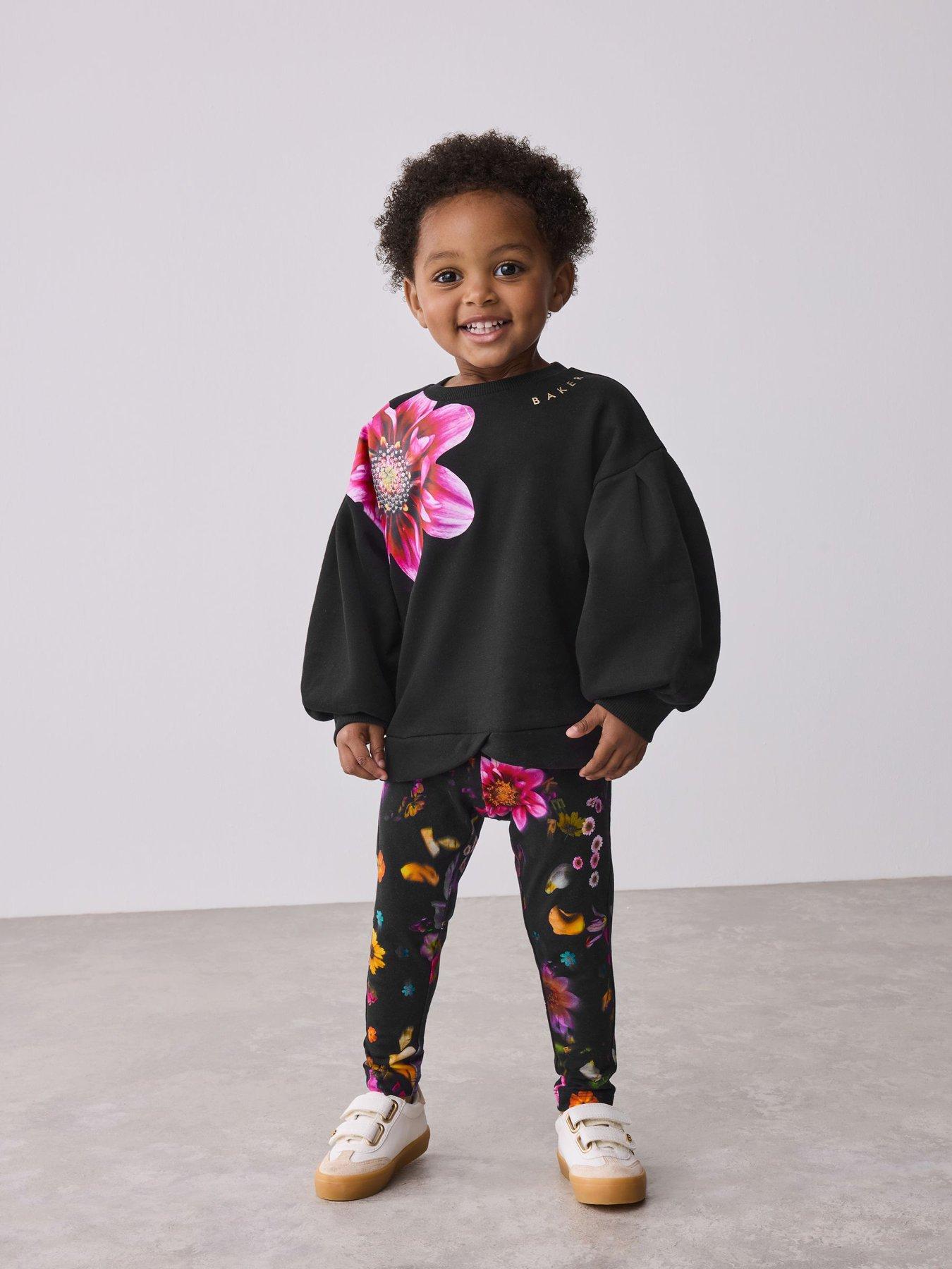 Ted Baker Younger Girls Sweat Top  &  Legging Set - Black