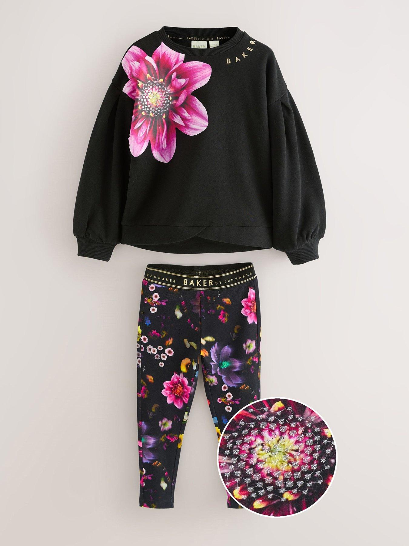 undefined Younger Girls Sweat Top & Legging Set - Black
