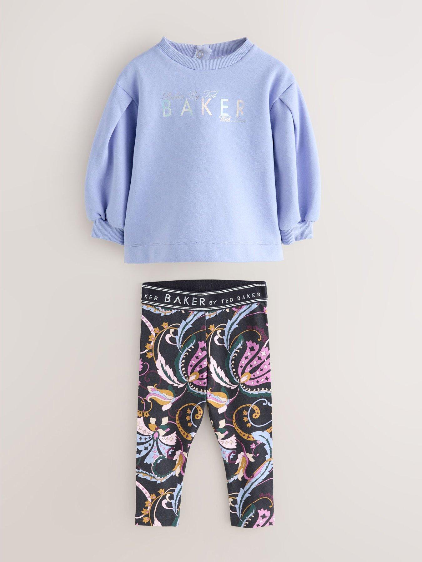 Ted Baker Younger Girls Sweat Top  &  Legging Set - Navy