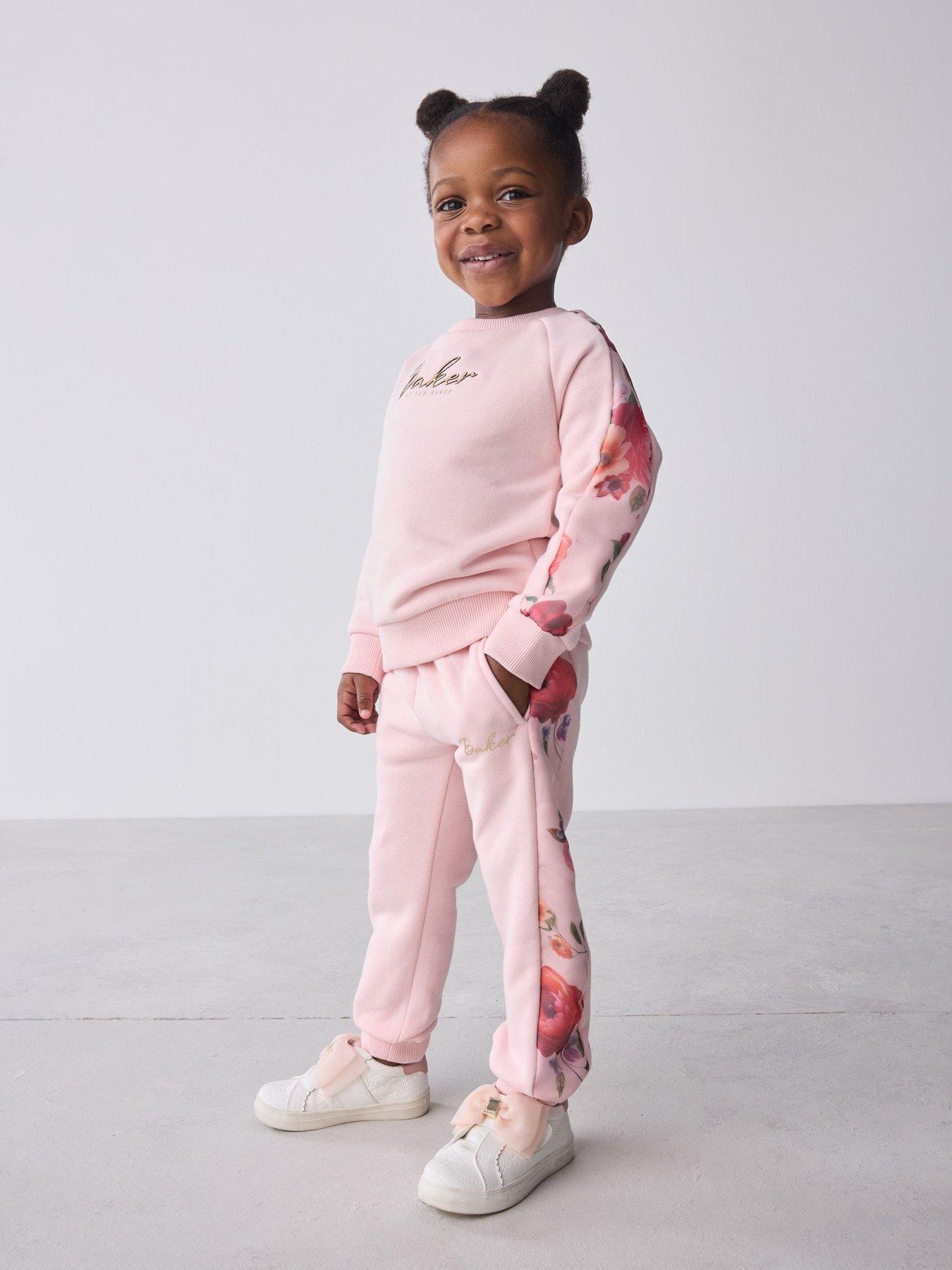 Image 3 of 6 of Ted Baker Younger Girls Sweat Top &amp; Jogger Set - Pink