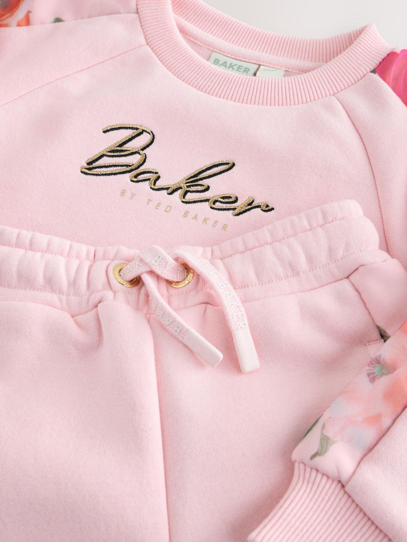 Image 6 of 6 of Ted Baker Younger Girls Sweat Top &amp; Jogger Set - Pink