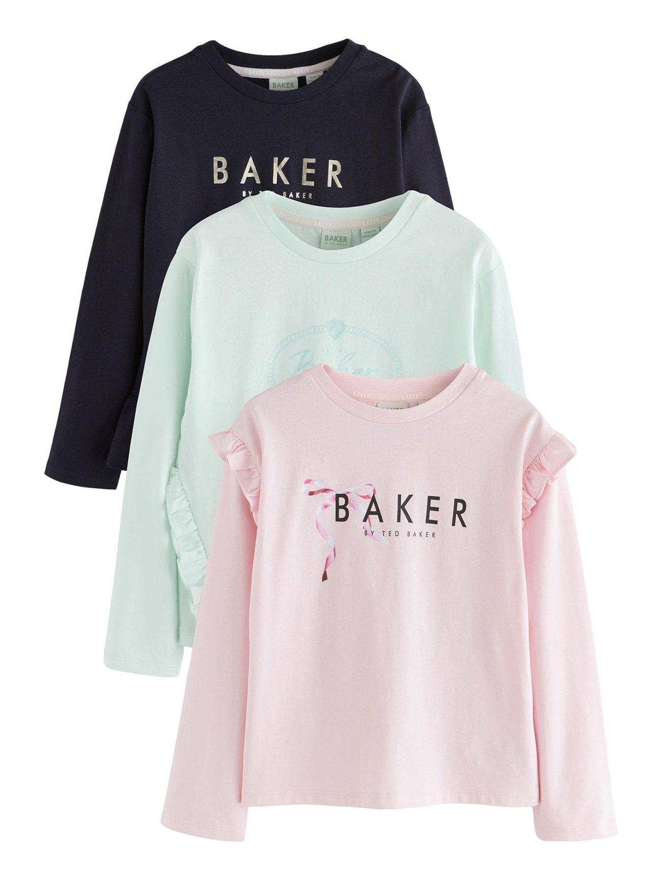 undefined Younger Girls 3 Pack Logo T-Shirt - Pink