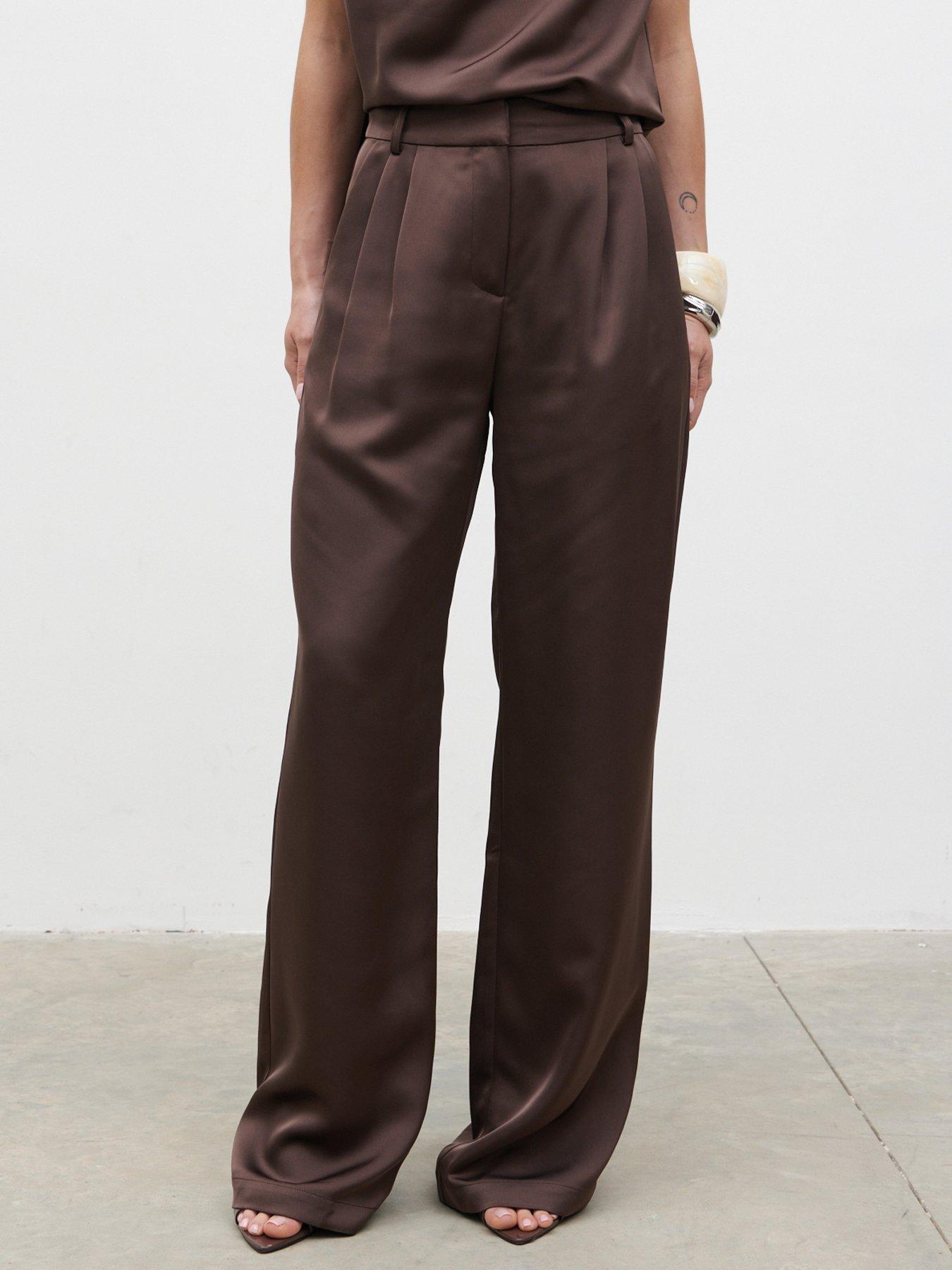Pretty Lavish Breya Tailored Trousers - Brown