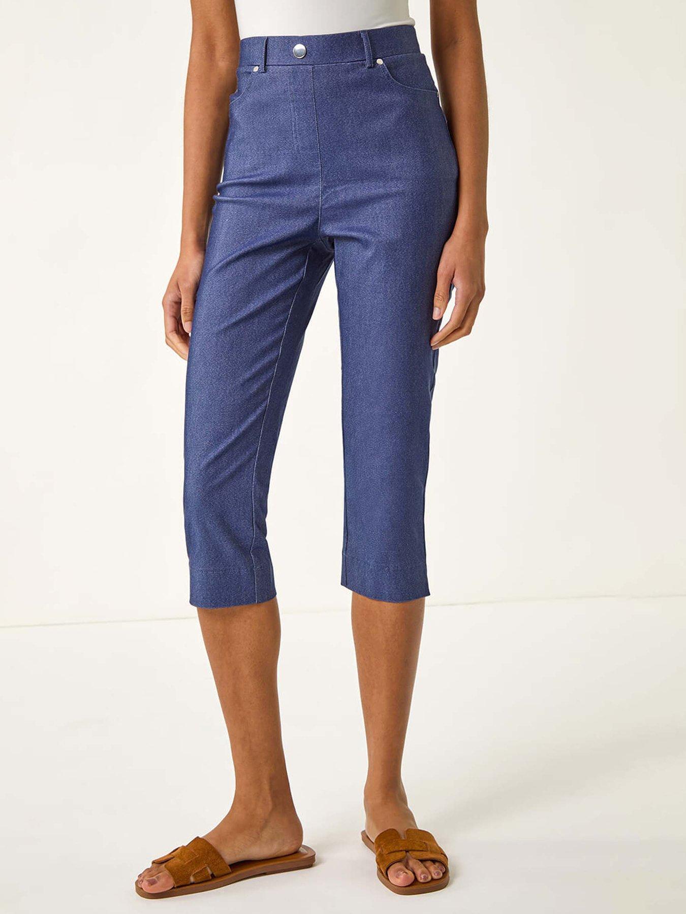 undefined Lift Sculpt Shape Cropped Trouser - Indigo
