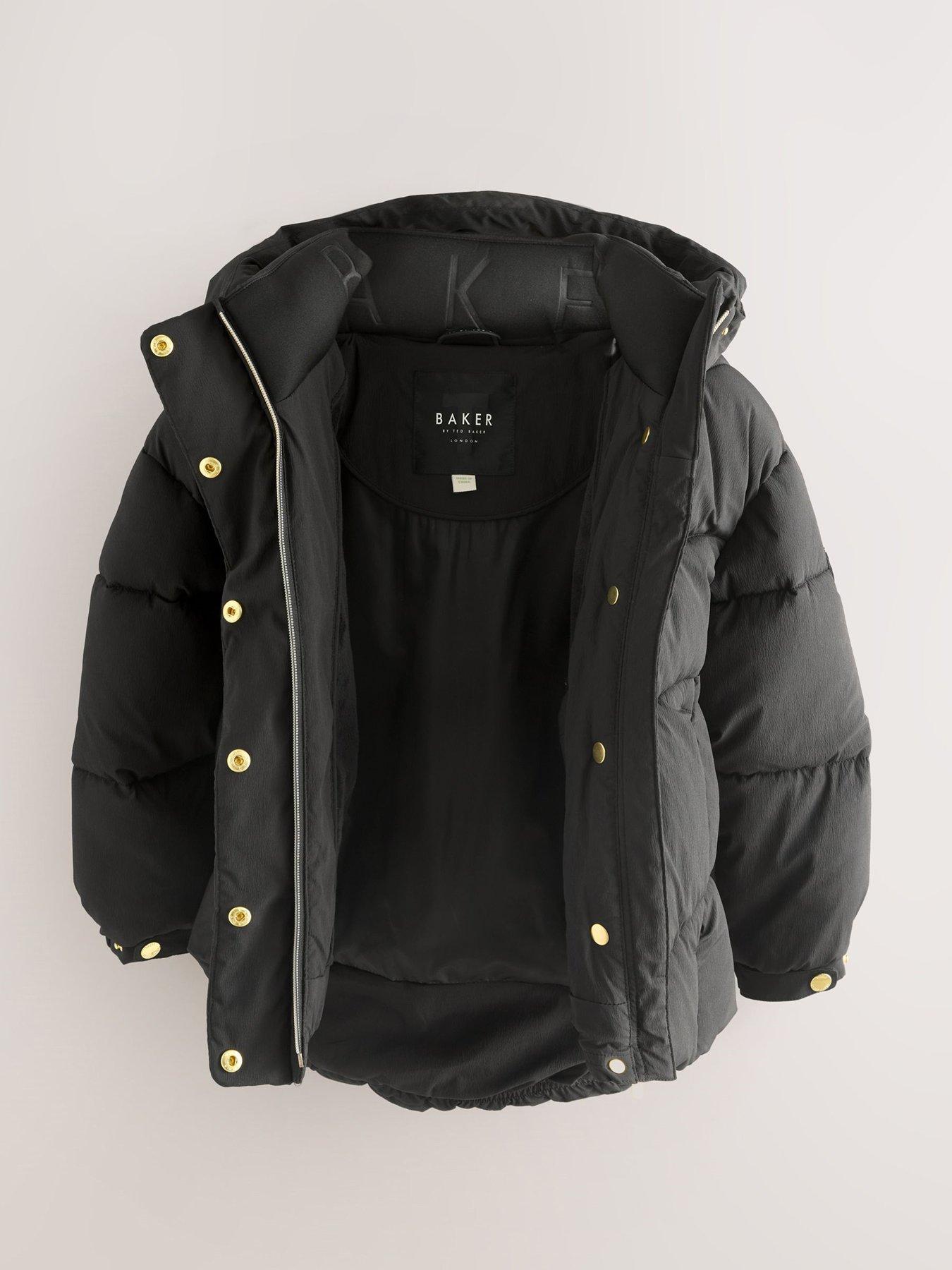 Image 6 of 6 of Ted Baker Older Girls Panel Coat - Black
