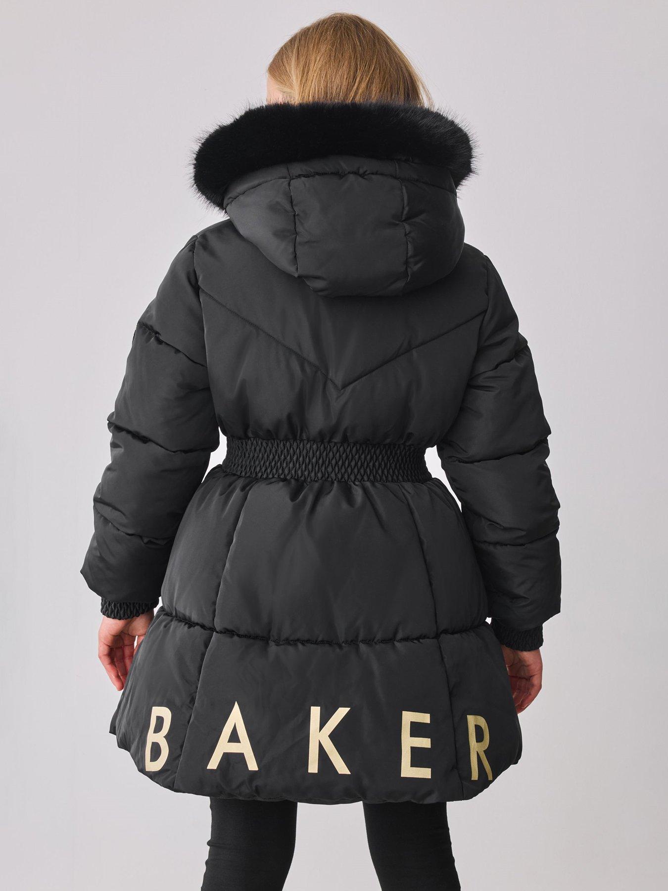 Ted Baker Older Girls Skirted Coat Black Very