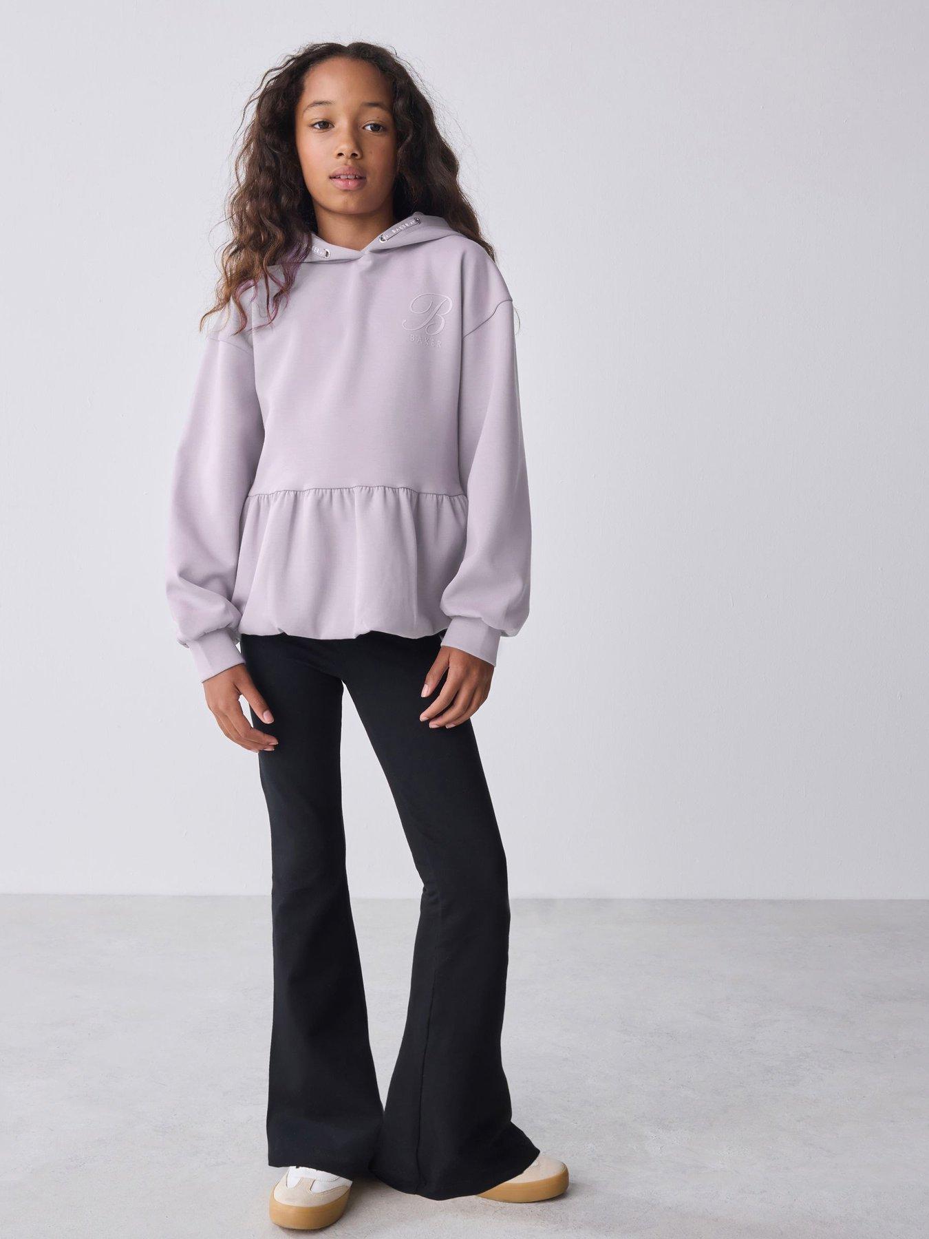 Image 3 of 6 of Ted Baker Older Girls Peplum Hem Hoodie - Purple