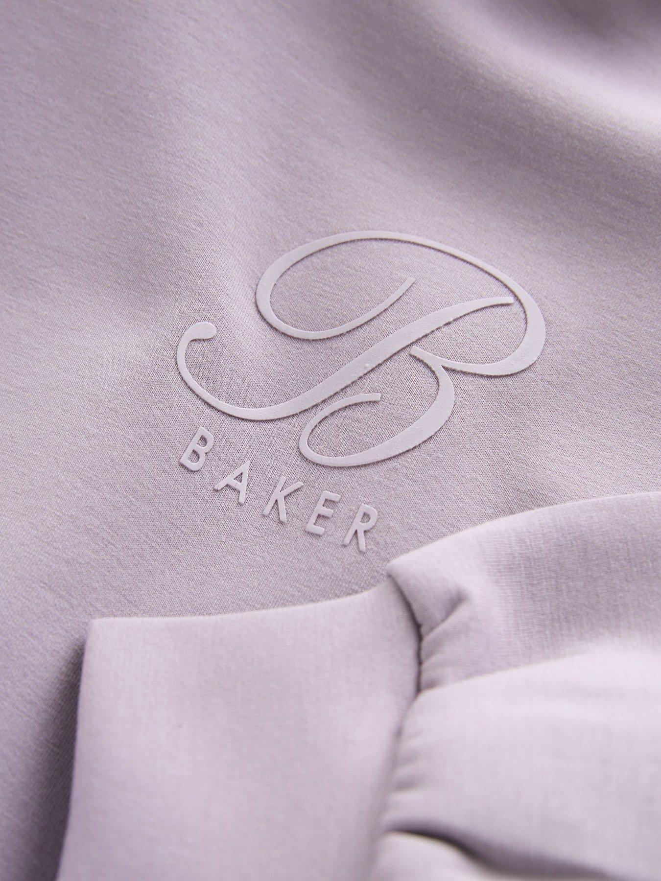 Image 6 of 6 of Ted Baker Older Girls Peplum Hem Hoodie - Purple