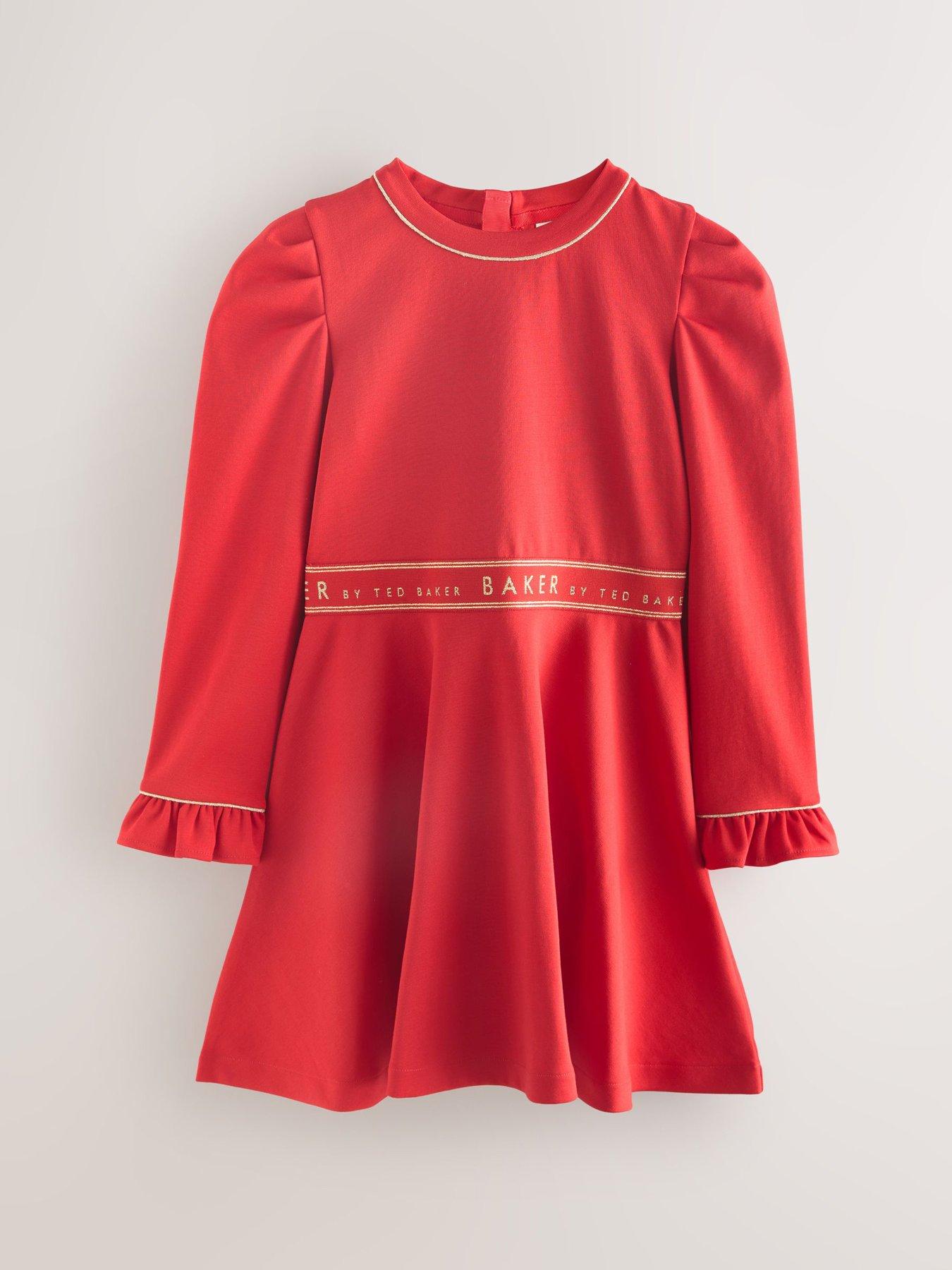 Image 3 of 6 of Ted Baker Younger Girls Dress - Red