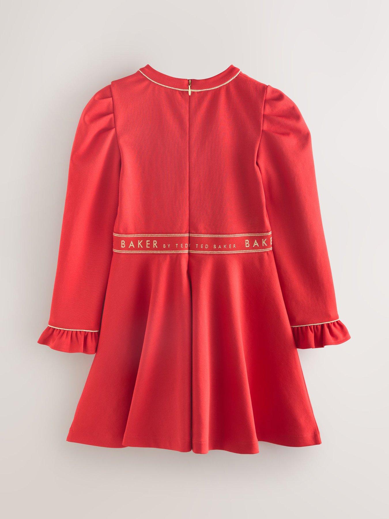Image 4 of 6 of Ted Baker Younger Girls Dress - Red