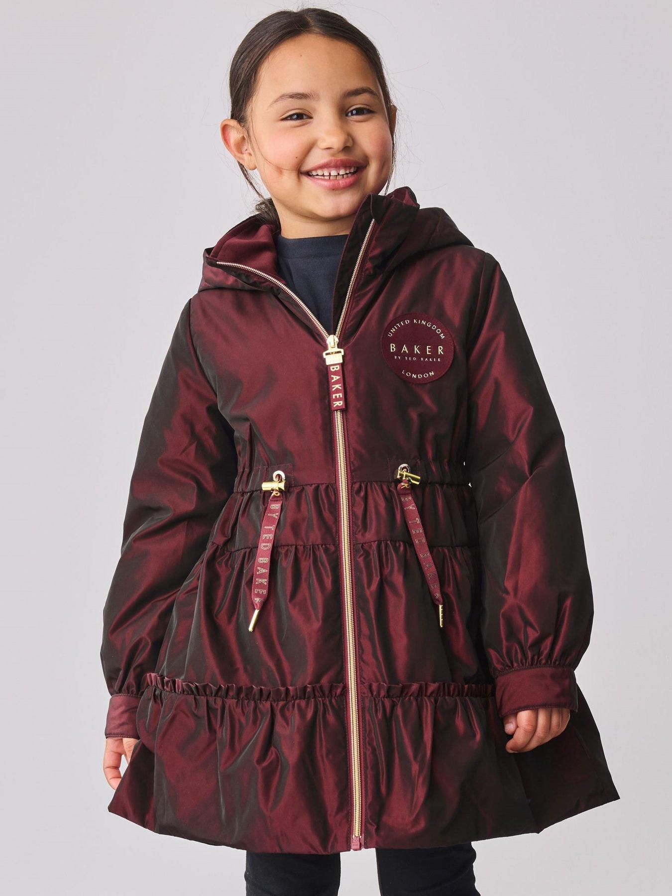 Ted Baker Girls Tiered Coat - Pink