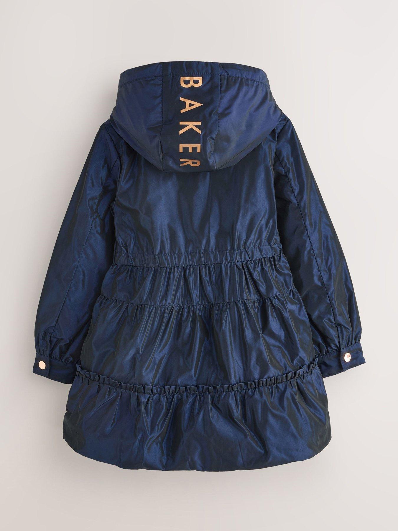 Image 2 of 5 of Ted Baker Older Girls Tiered Coat - Navy