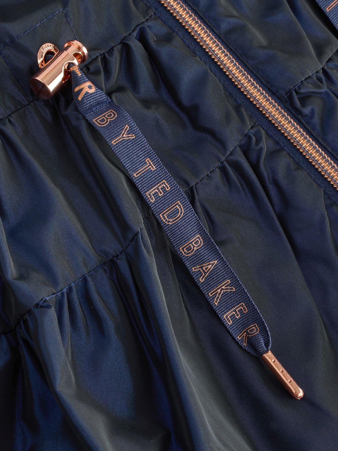Image 5 of 5 of Ted Baker Older Girls Tiered Coat - Navy