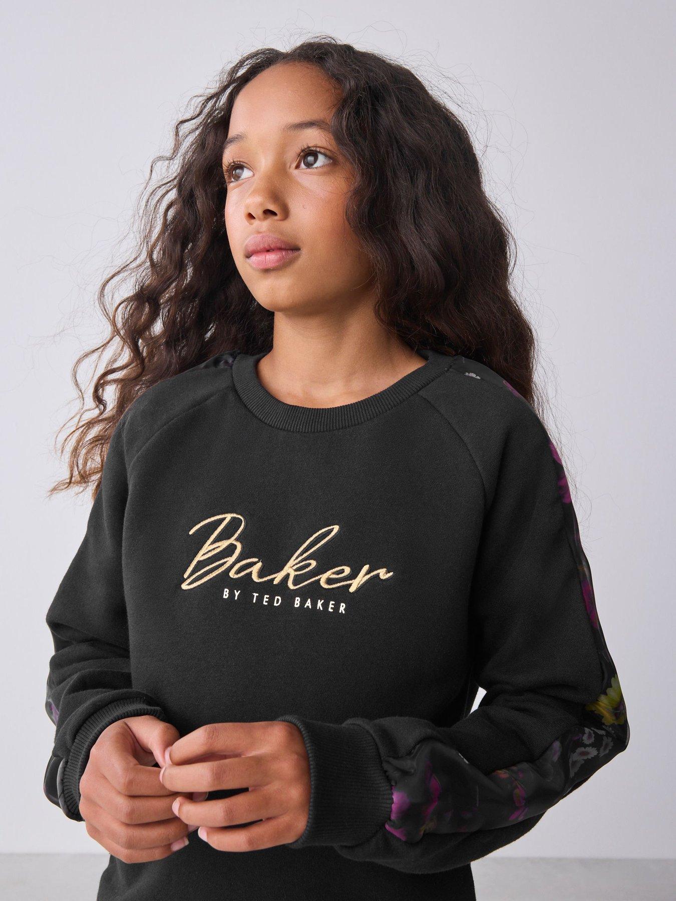 Image 3 of 6 of Ted Baker Older Girls Sweat Top &amp; Jogger Set - Black