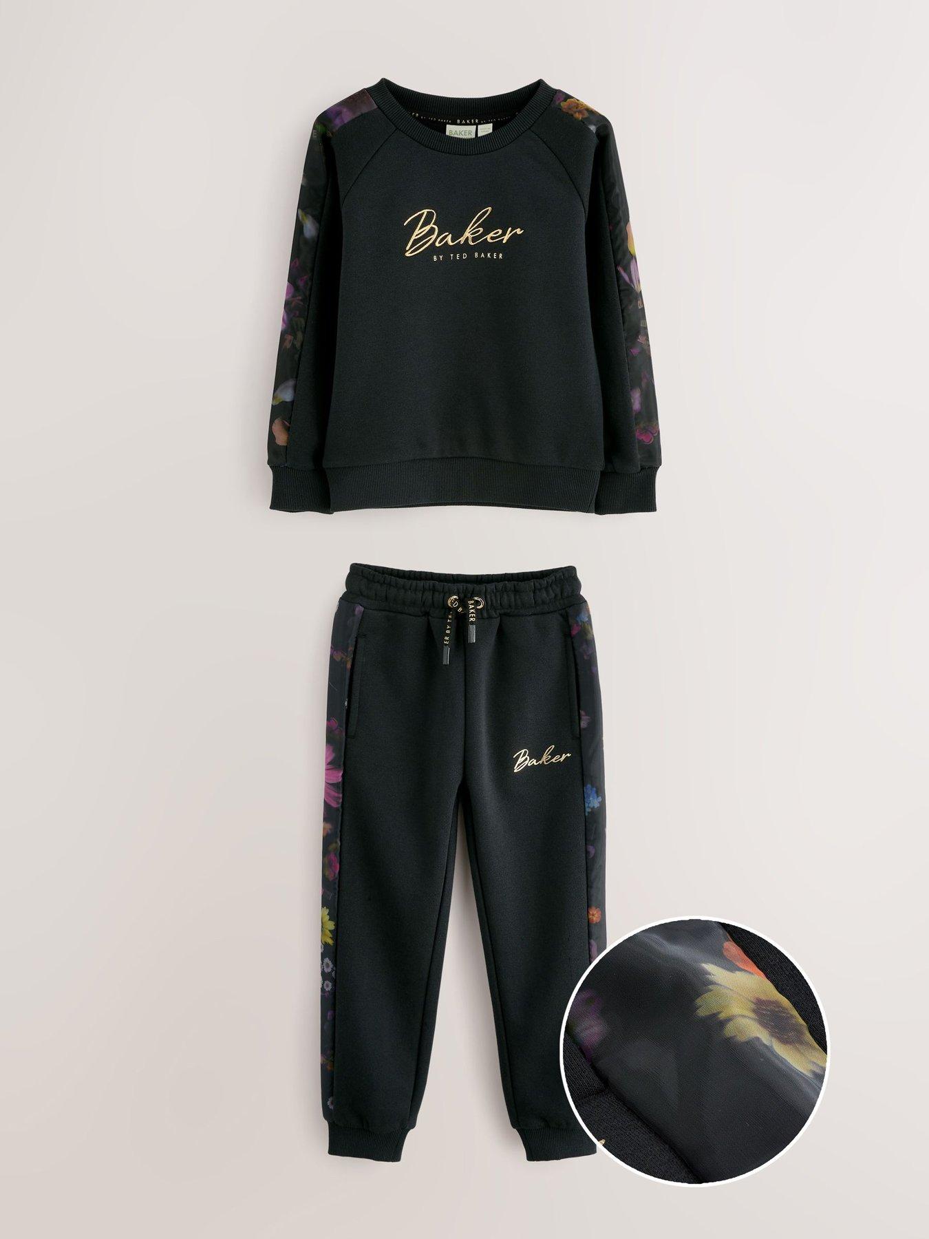 Image 5 of 6 of Ted Baker Older Girls Sweat Top &amp; Jogger Set - Black