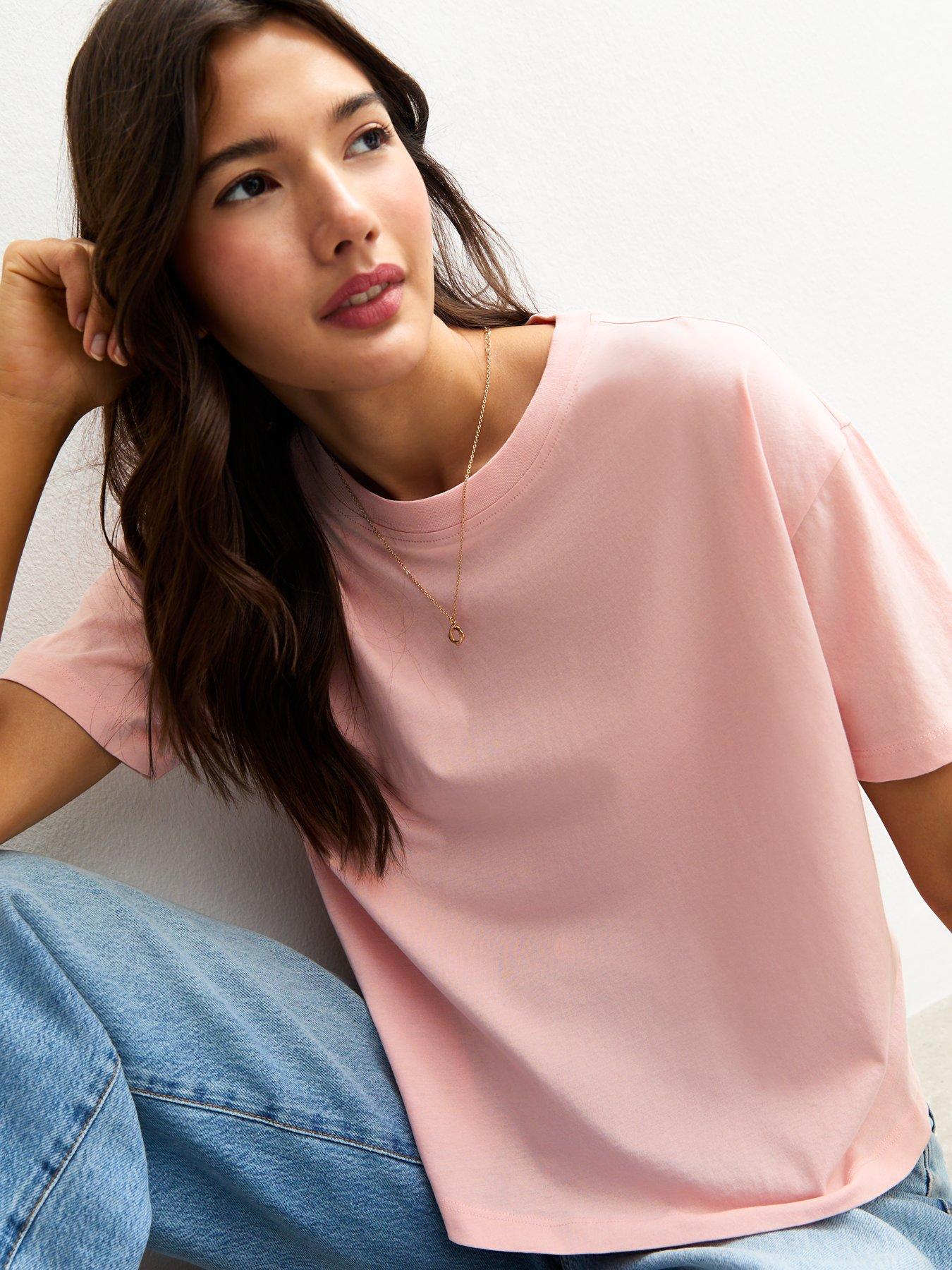 undefined Pale Pink Boxy T-shirt