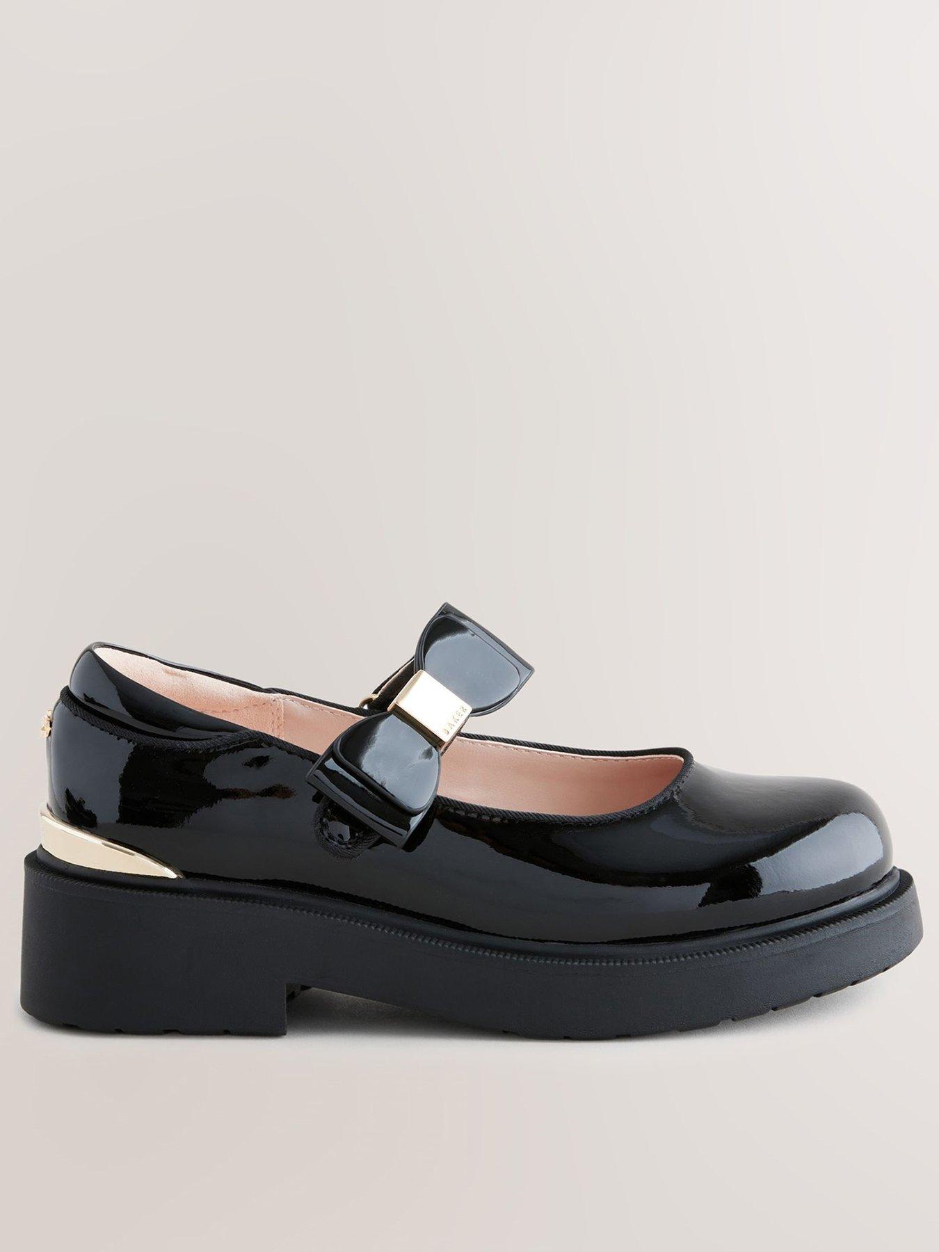 undefined Girls Bow Heeled Shoes - Black