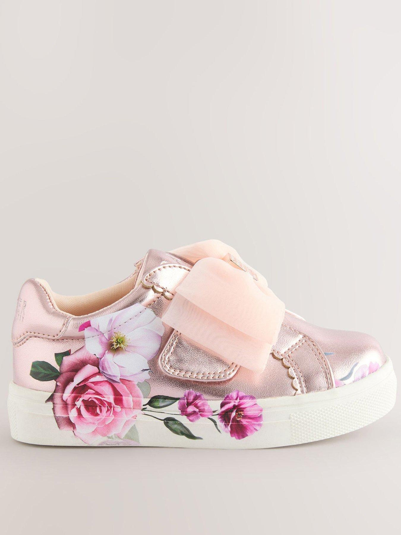 Ted Baker Younger Girls Floral Trainer - Pink