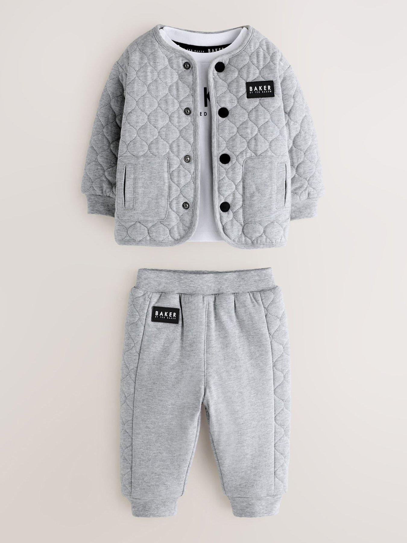 Ted Baker Baby Boys 3 Pack Jacket, Top & Trouser Set - Grey