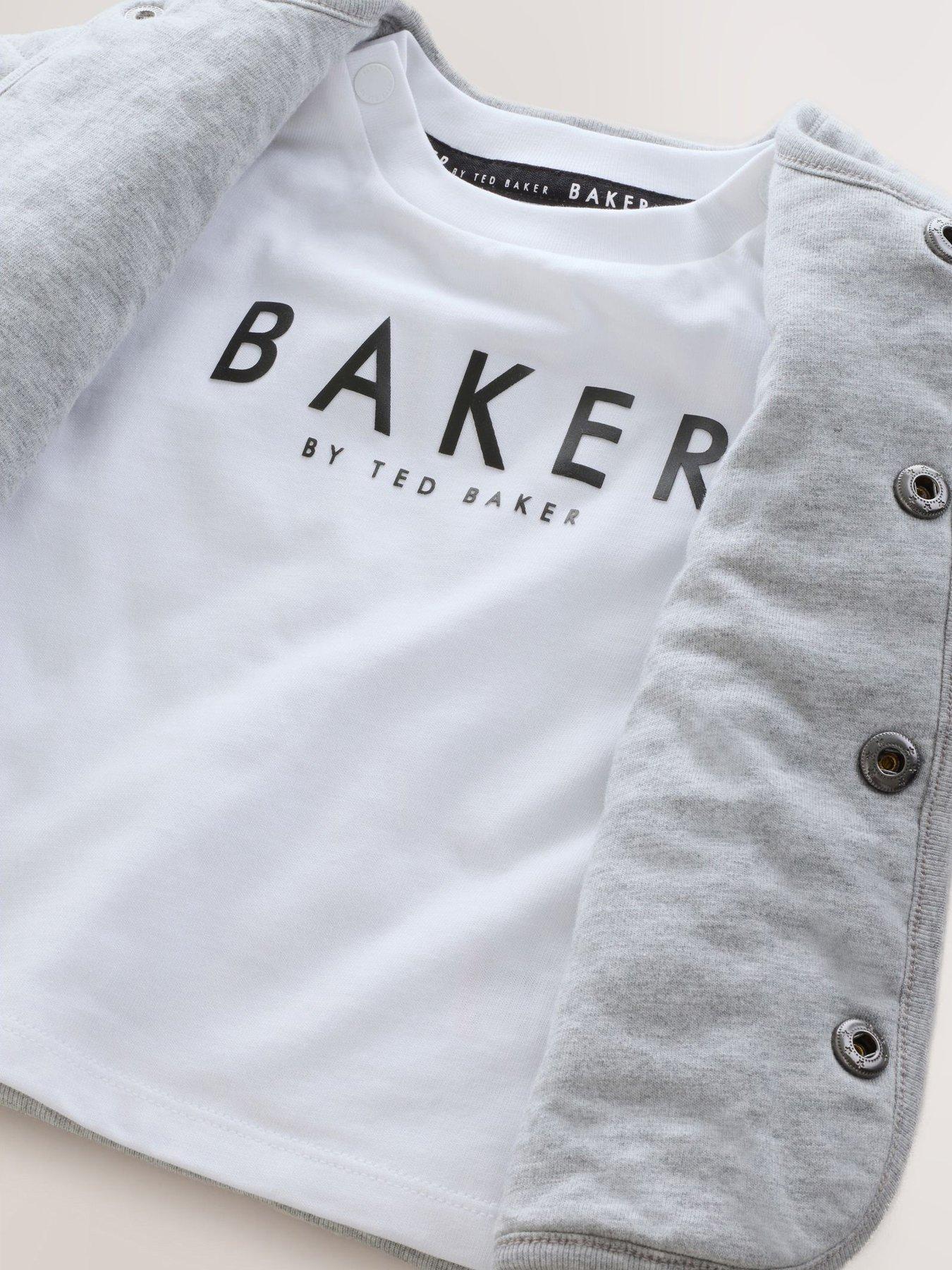 Image 5 of 6 of Ted Baker Baby Boys 3 Pack Jacket, Top &amp; Trouser Set - Grey