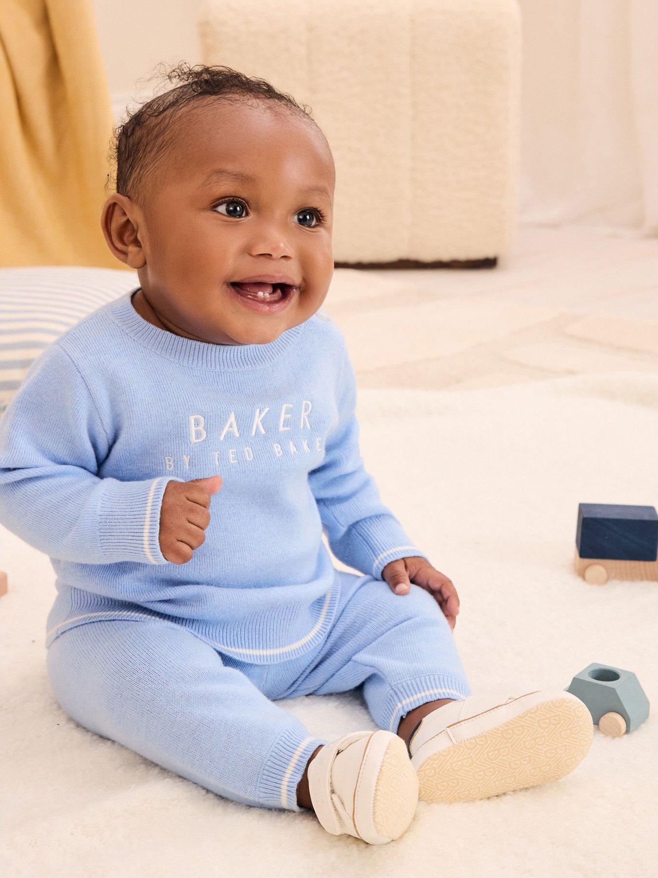 Ted Baker Baby Boys Knitted Top Jogger Set Blue Very