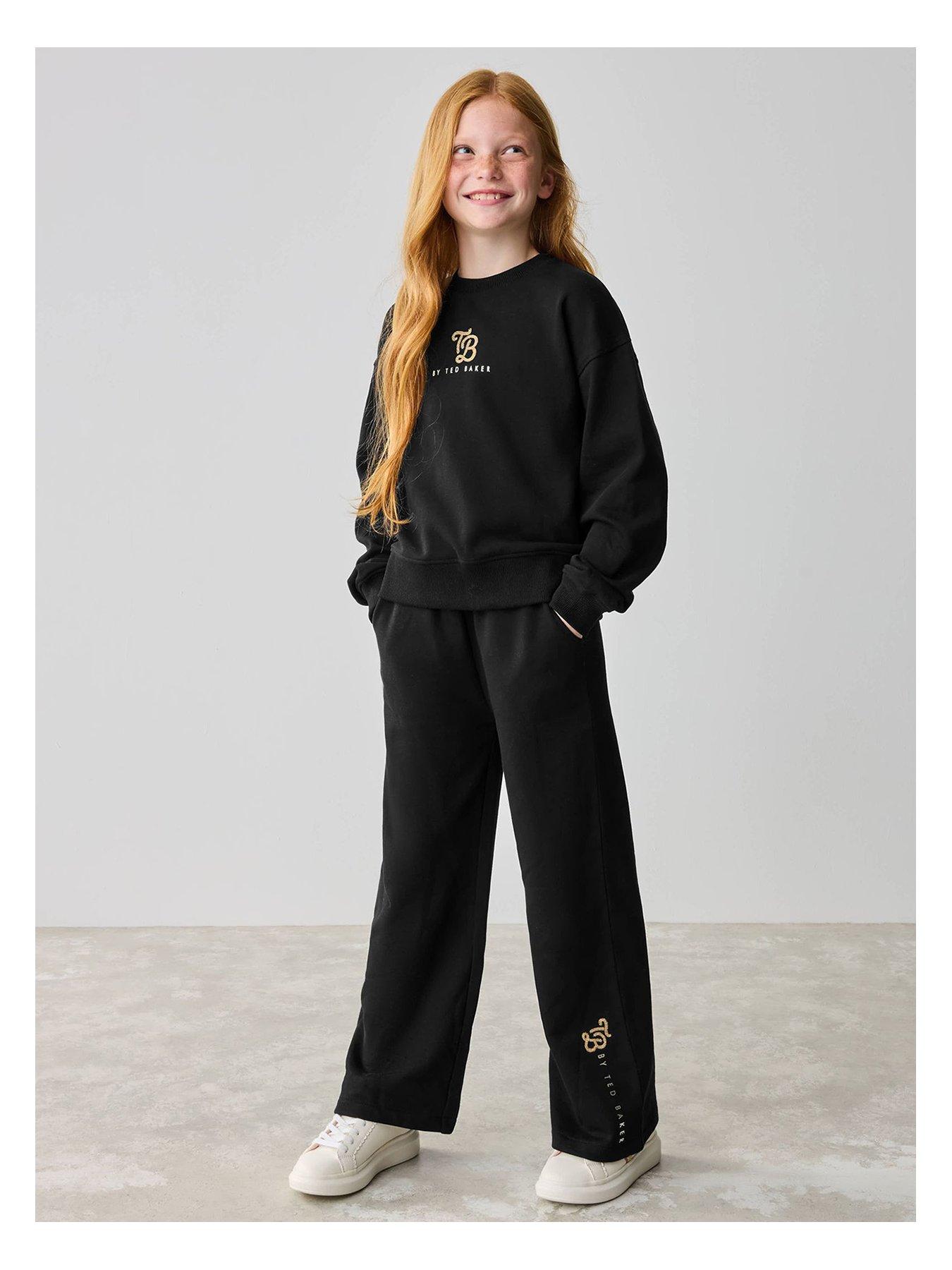 Ted Baker Older Girls Sweat Top  &  Jogger Set - Black