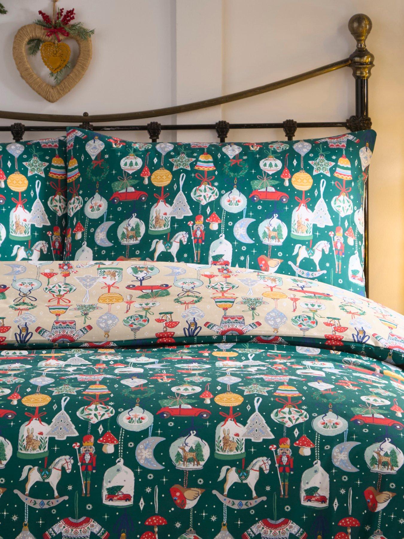 Image 3 of 4 of Fusion Christmas Ornaments - Festive Double Duvet Cover Set