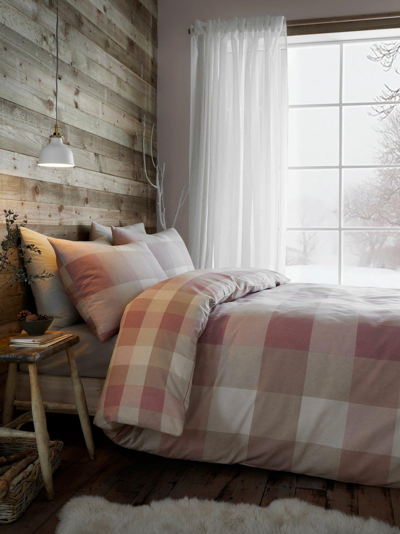 undefined Ashford Check -brushed 100% Cotton Super-king Duvet Cover Set