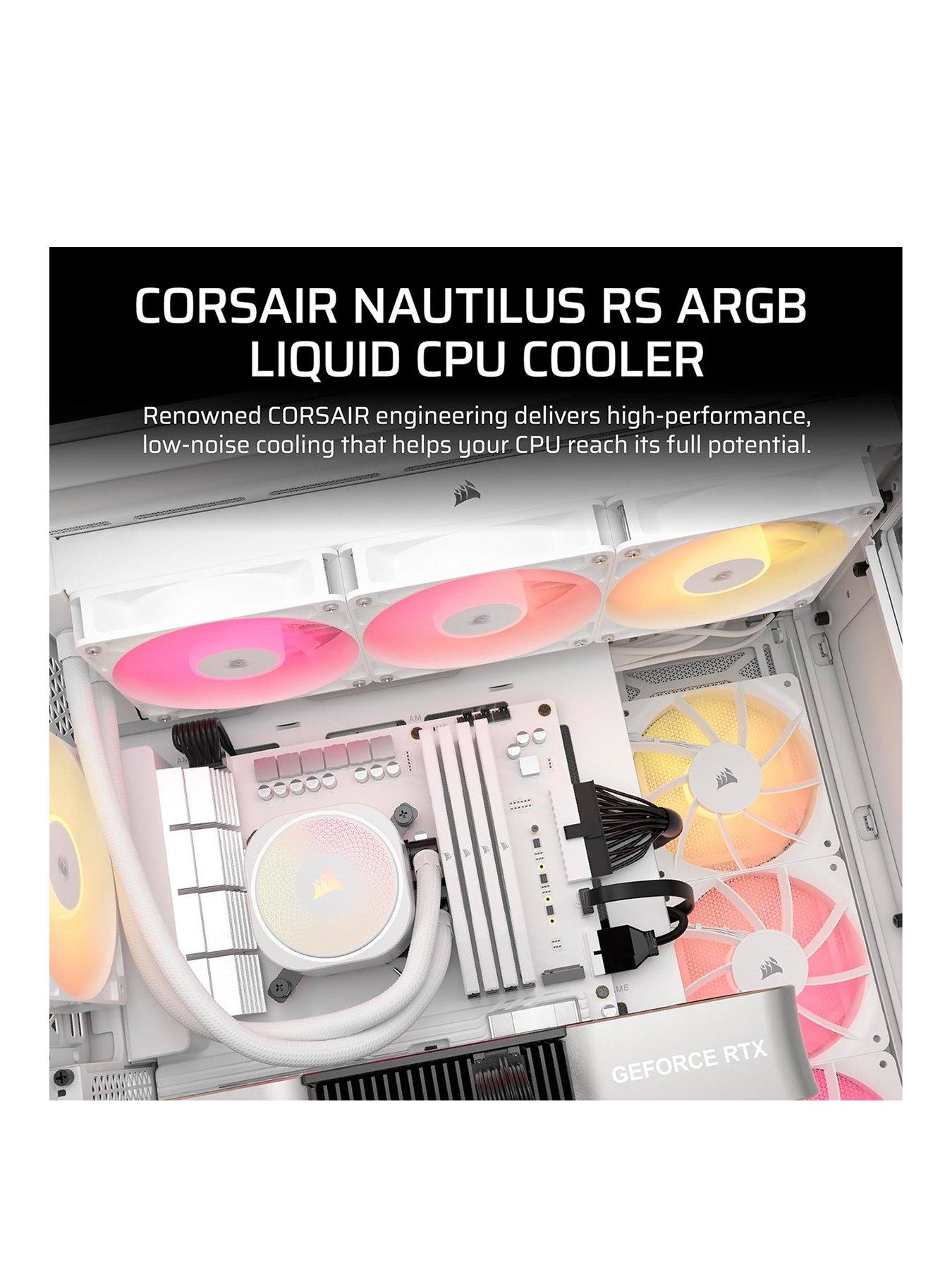 CORSAIR NAUTILUS 360 ARGB White, 360mm Radiator, Liquid CPU Cooler | Very