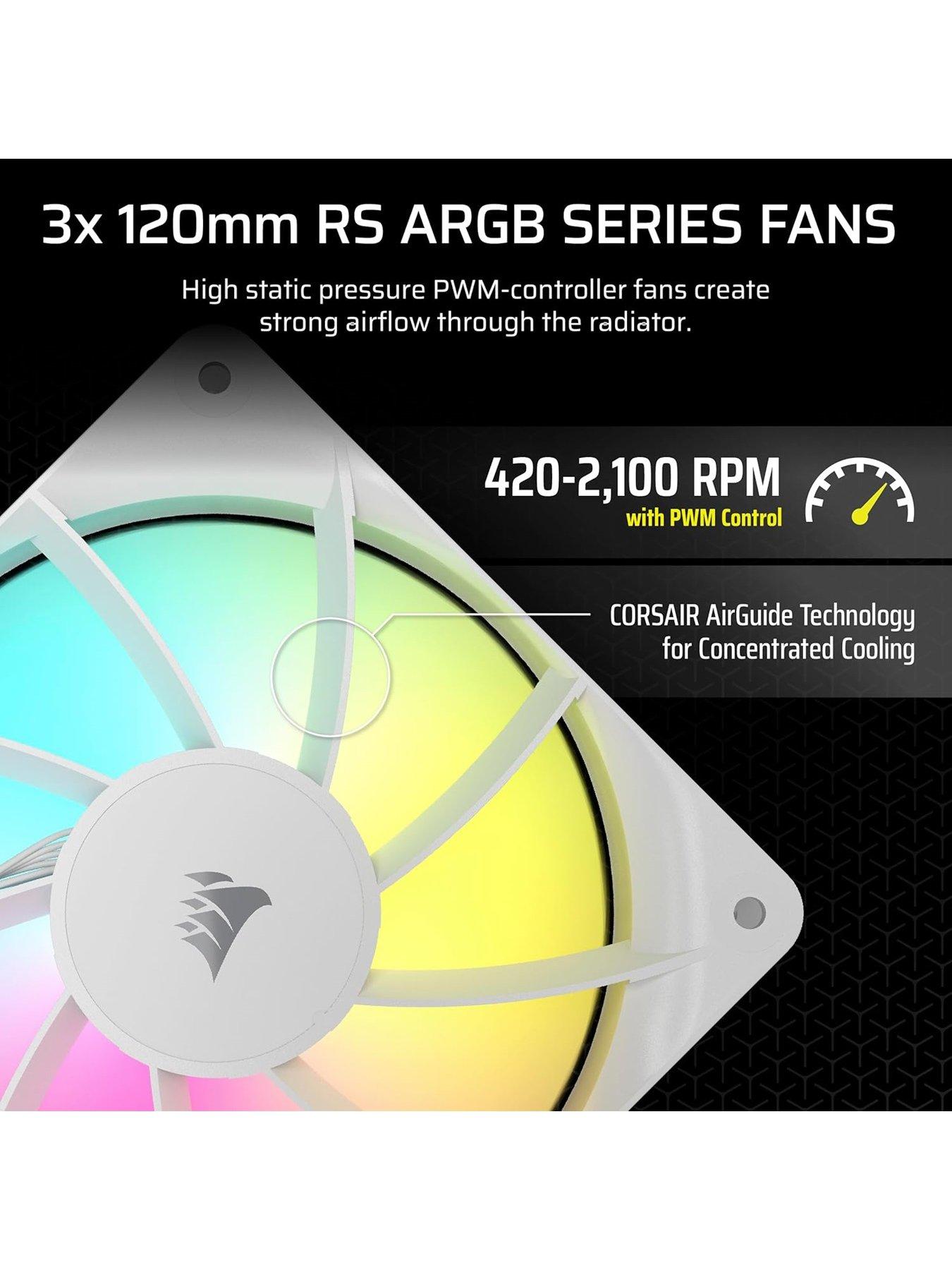 CORSAIR NAUTILUS 360 ARGB White, 360mm Radiator, Liquid CPU Cooler | Very