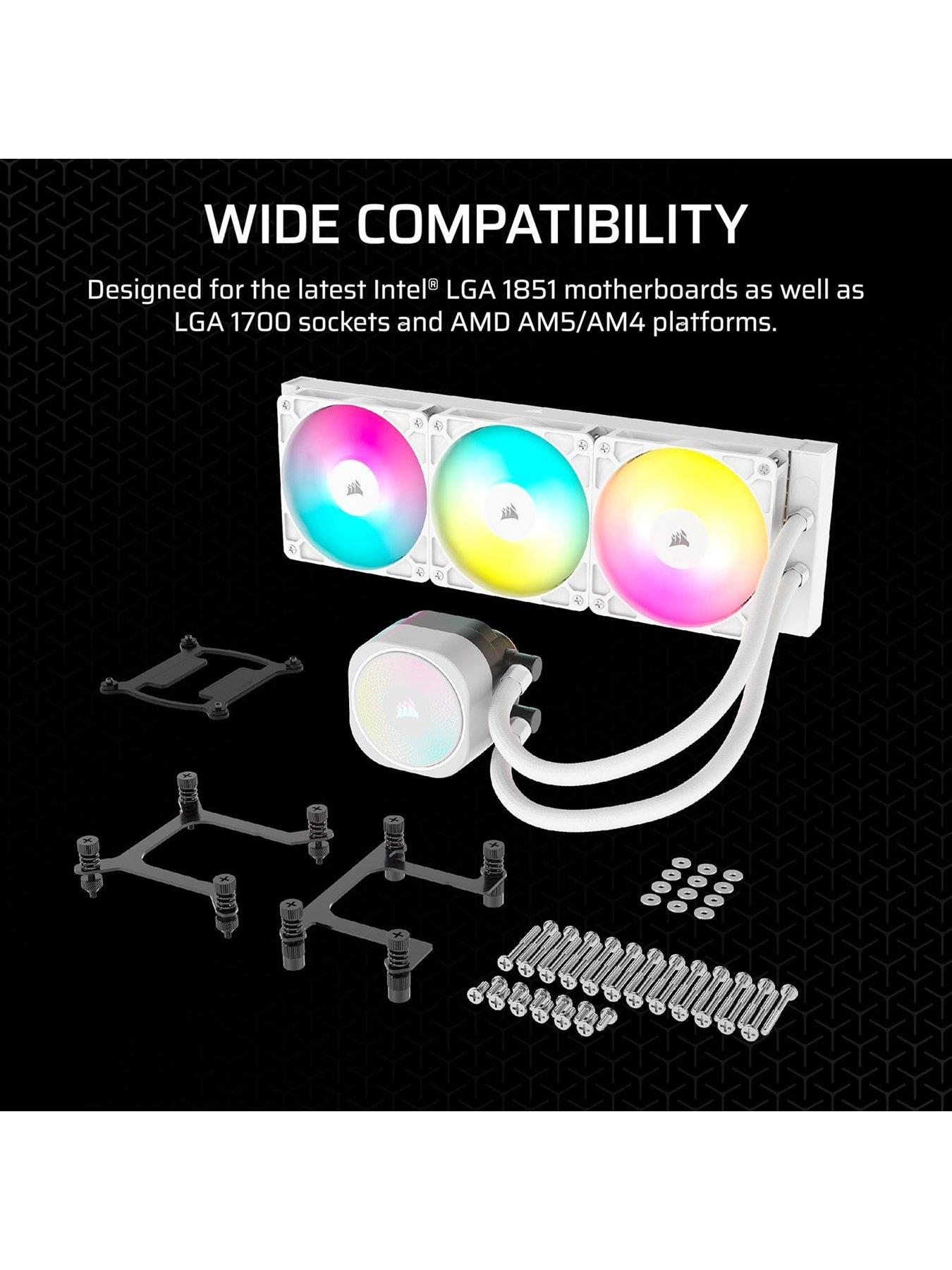 CORSAIR NAUTILUS 360 ARGB White, 360mm Radiator, Liquid CPU Cooler | Very