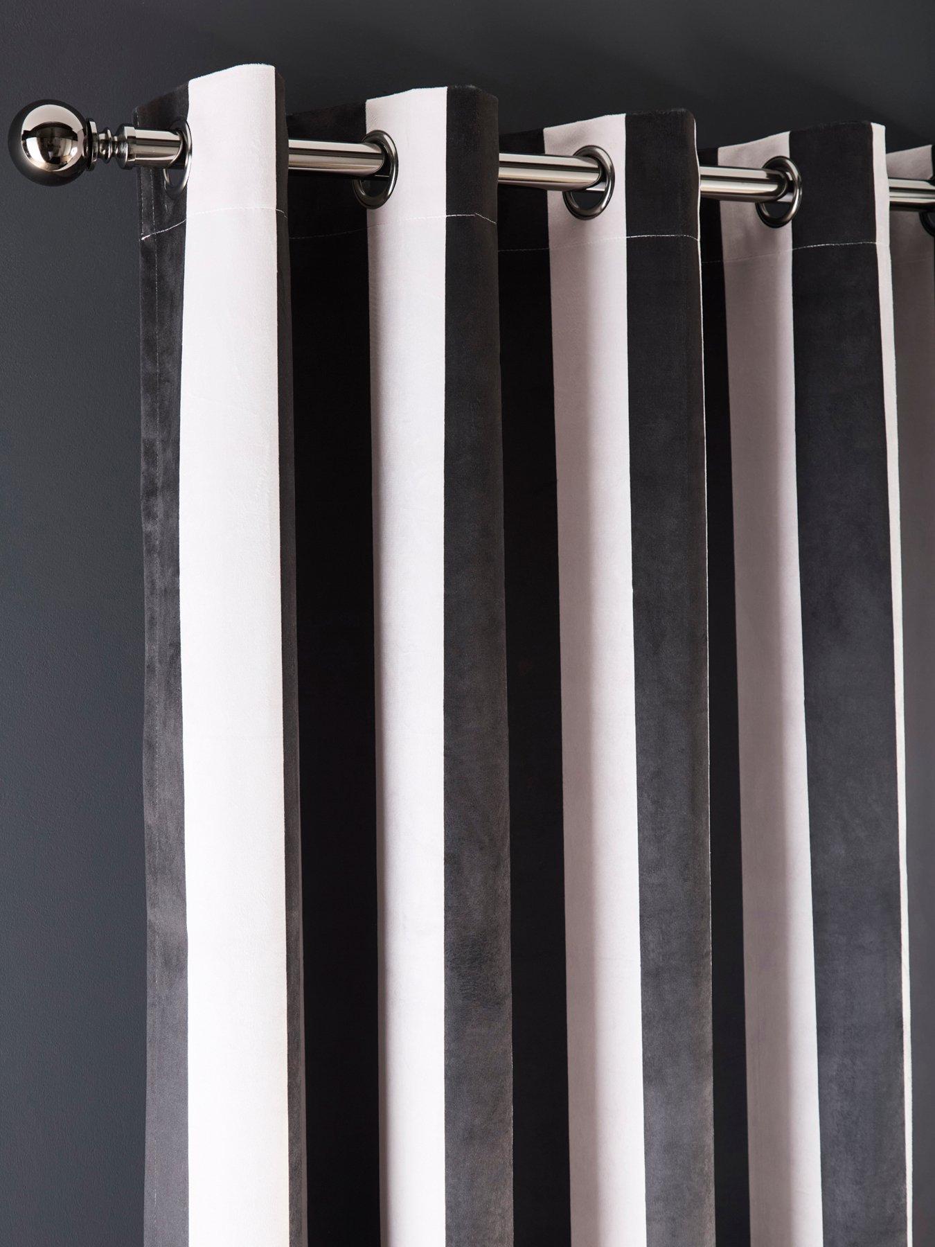 Image 2 of 3 of Laurence Llewelyn-Bowen Festivo Stripe -blackout 66" Width X 54" Drop (168 X 137cm) Pair Of Eyelet Curtains
