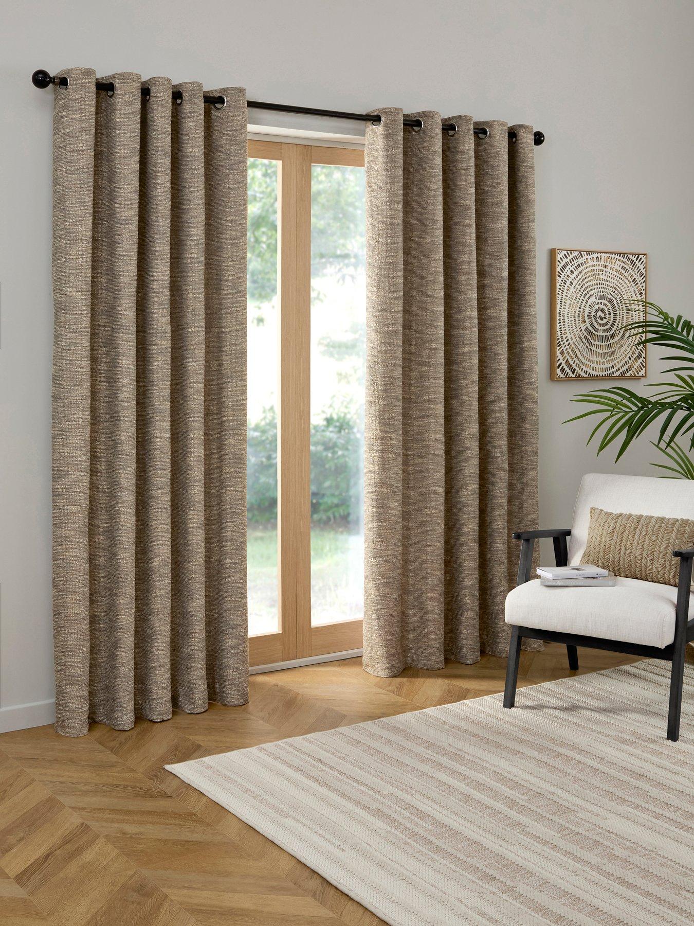undefined Talon Jacquard Pair Of Eyelet Curtains