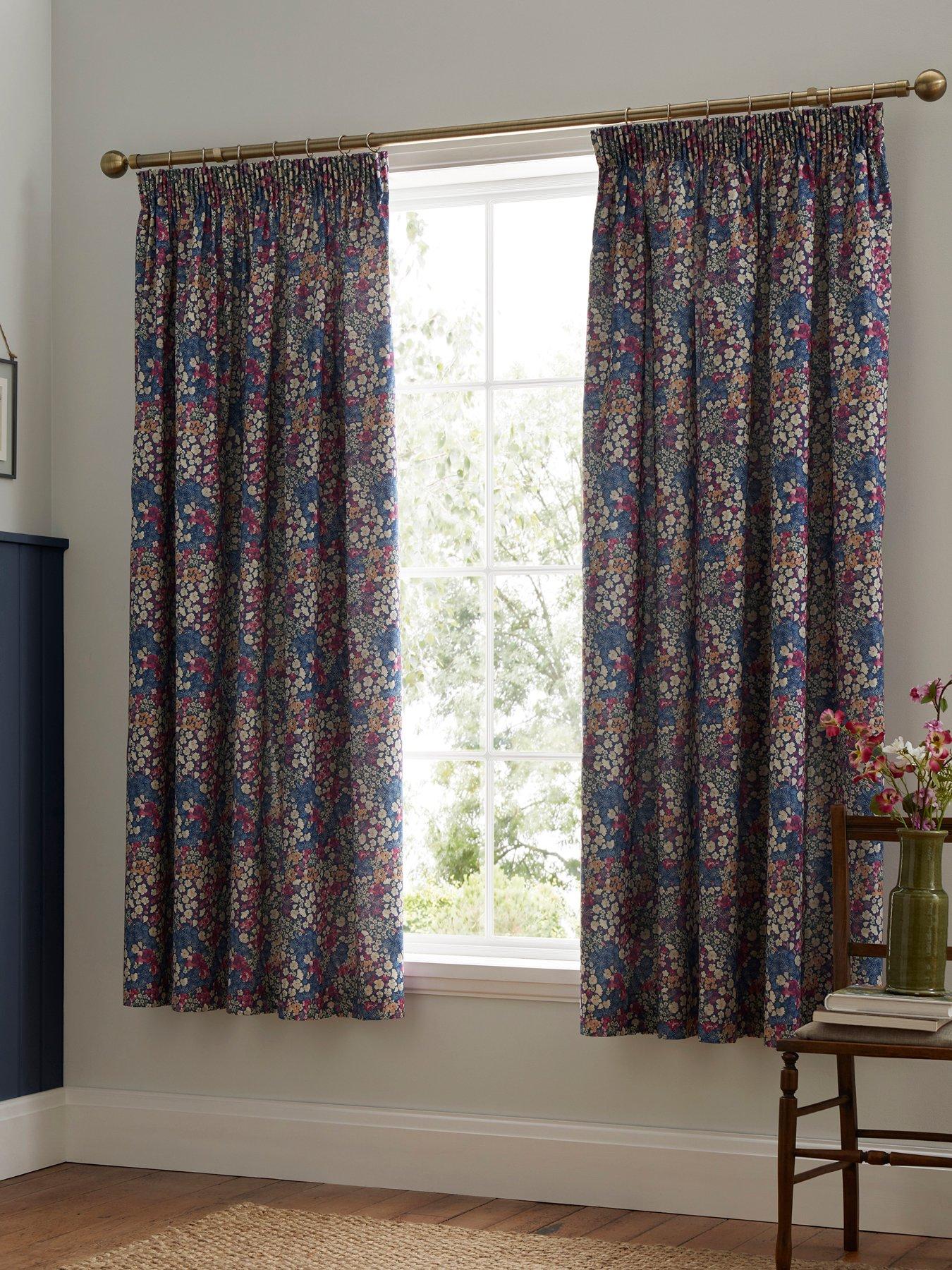 Dreams & Drapes Bessie Lined Pair Of Pencil Pleat Curtains With Tie-backs