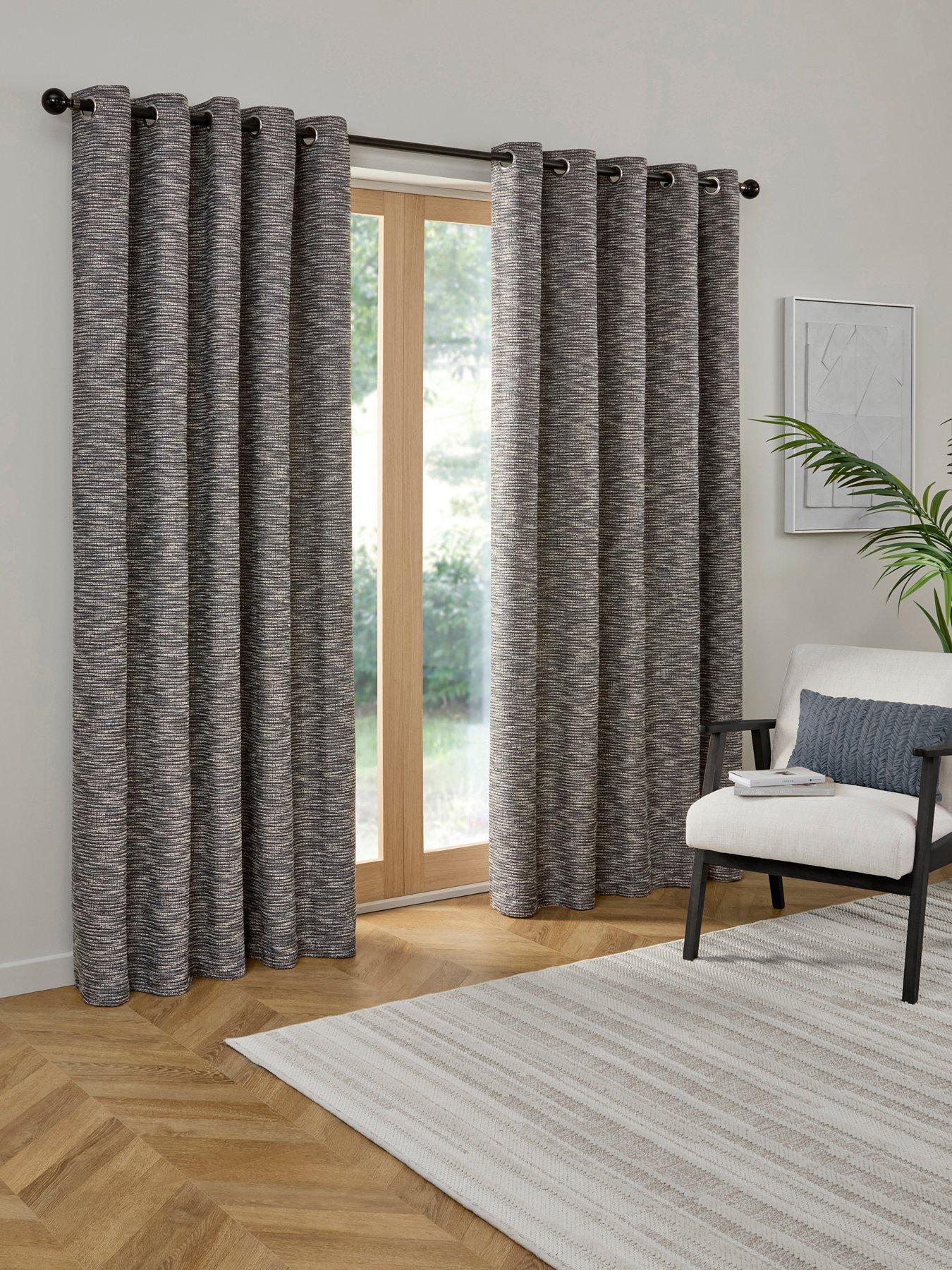 Image 1 of 3 of Curtina Talon Jacquard Pair Of Eyelet Curtains