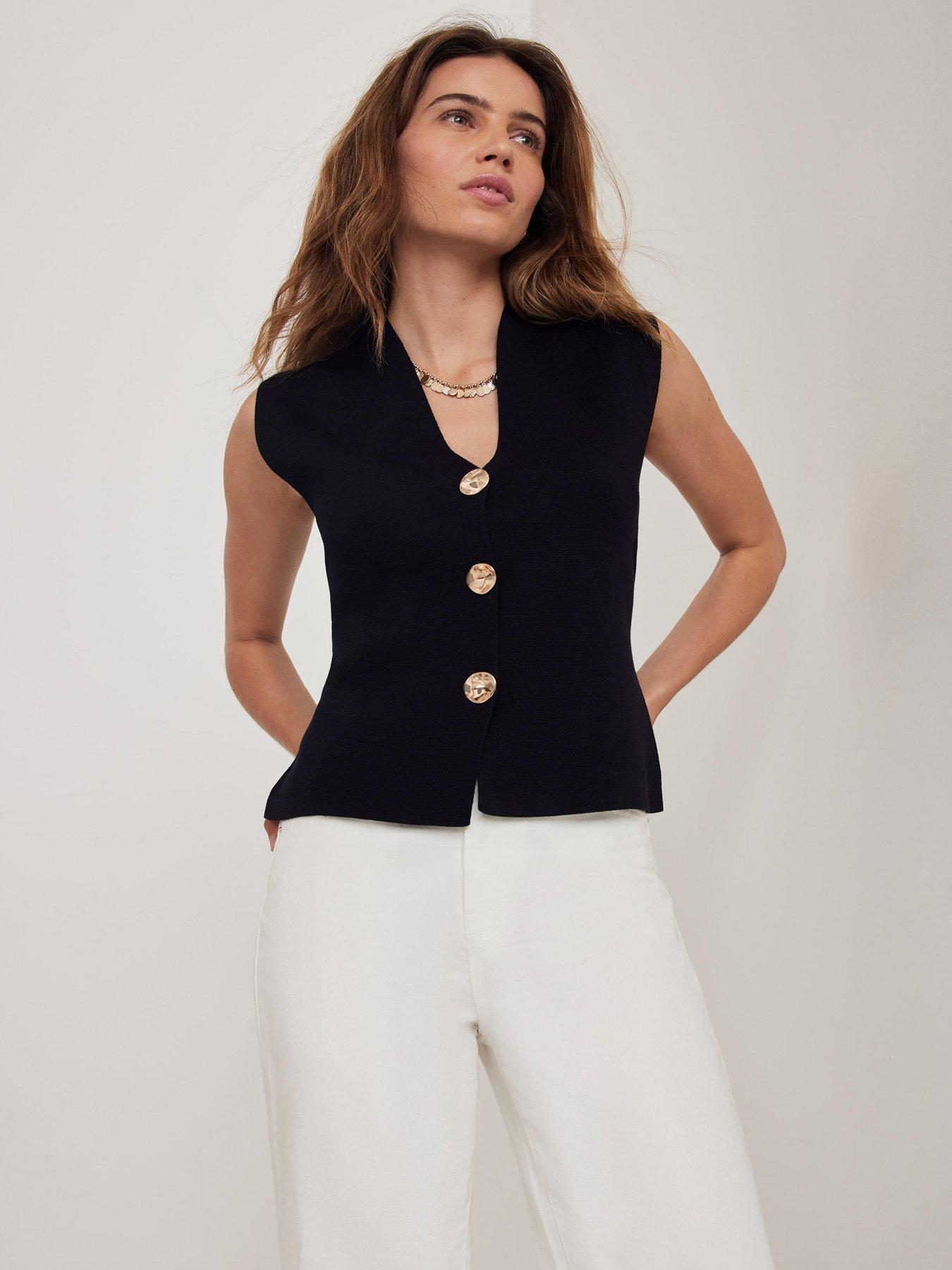 undefined Double Button Cardigan - Black