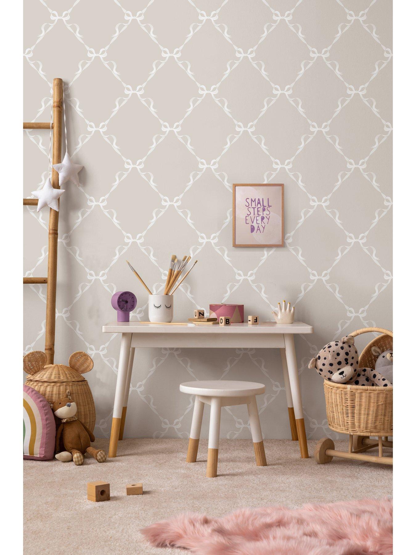 Image 3 of 5 of Holden Decor Tied With A Bow Wallpaper - Warm Grey