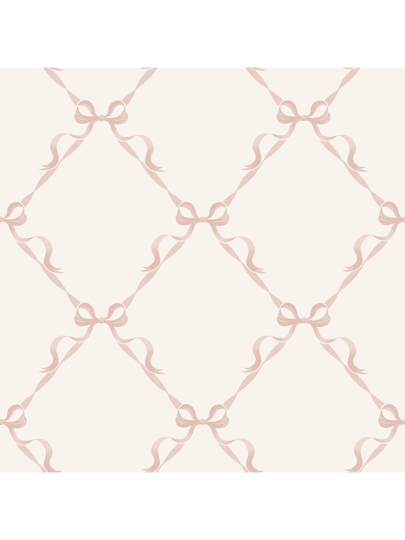 Image 6 of 6 of Holden Decor Tied With A Bow Wallpaper - Pink/cream