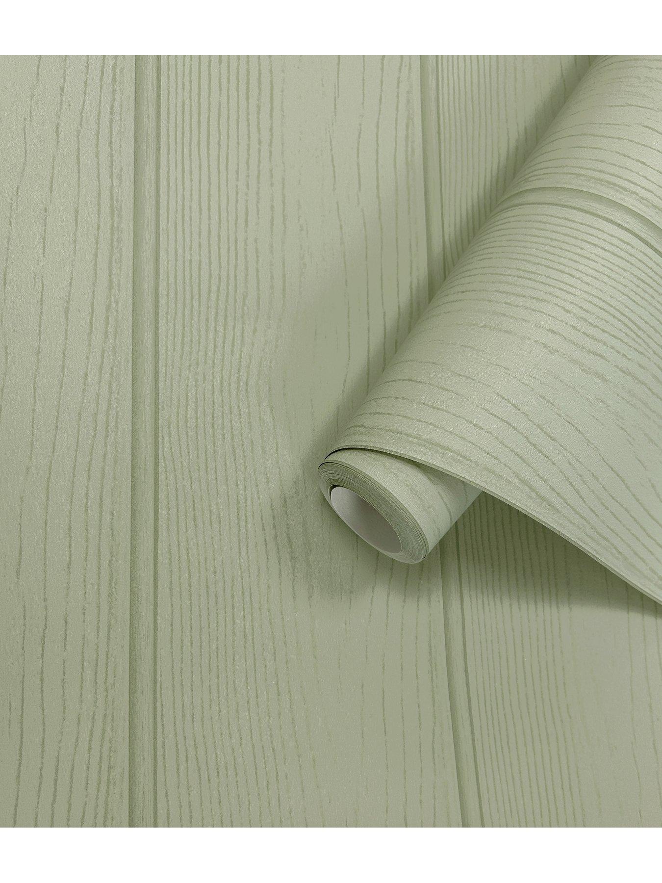 Image 6 of 6 of Holden Decor Tongue &amp; Groove Wallpaper - Sage Green