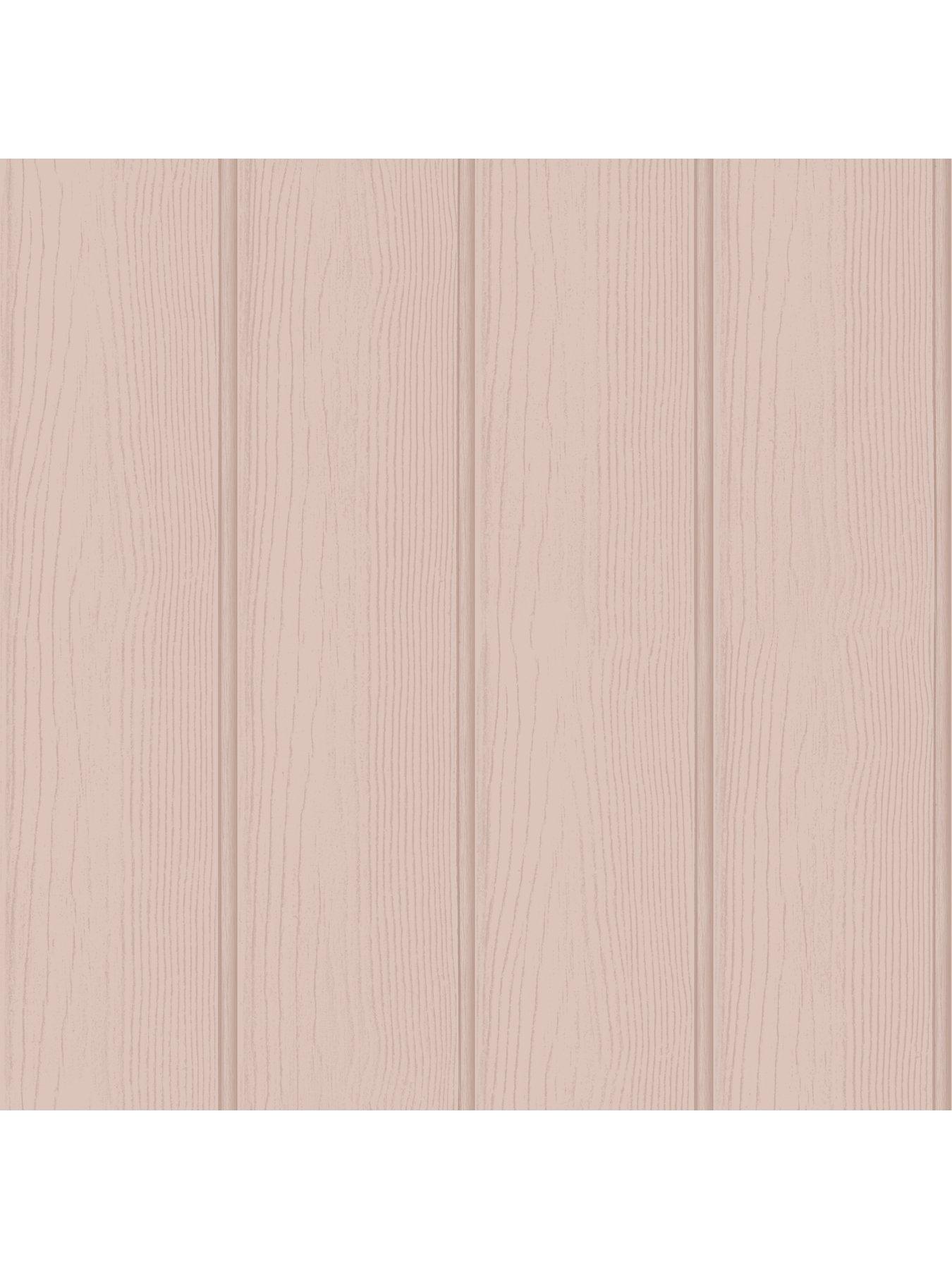 Image 2 of 6 of Holden Decor Tongue &amp; Groove Wallpaper - Pink