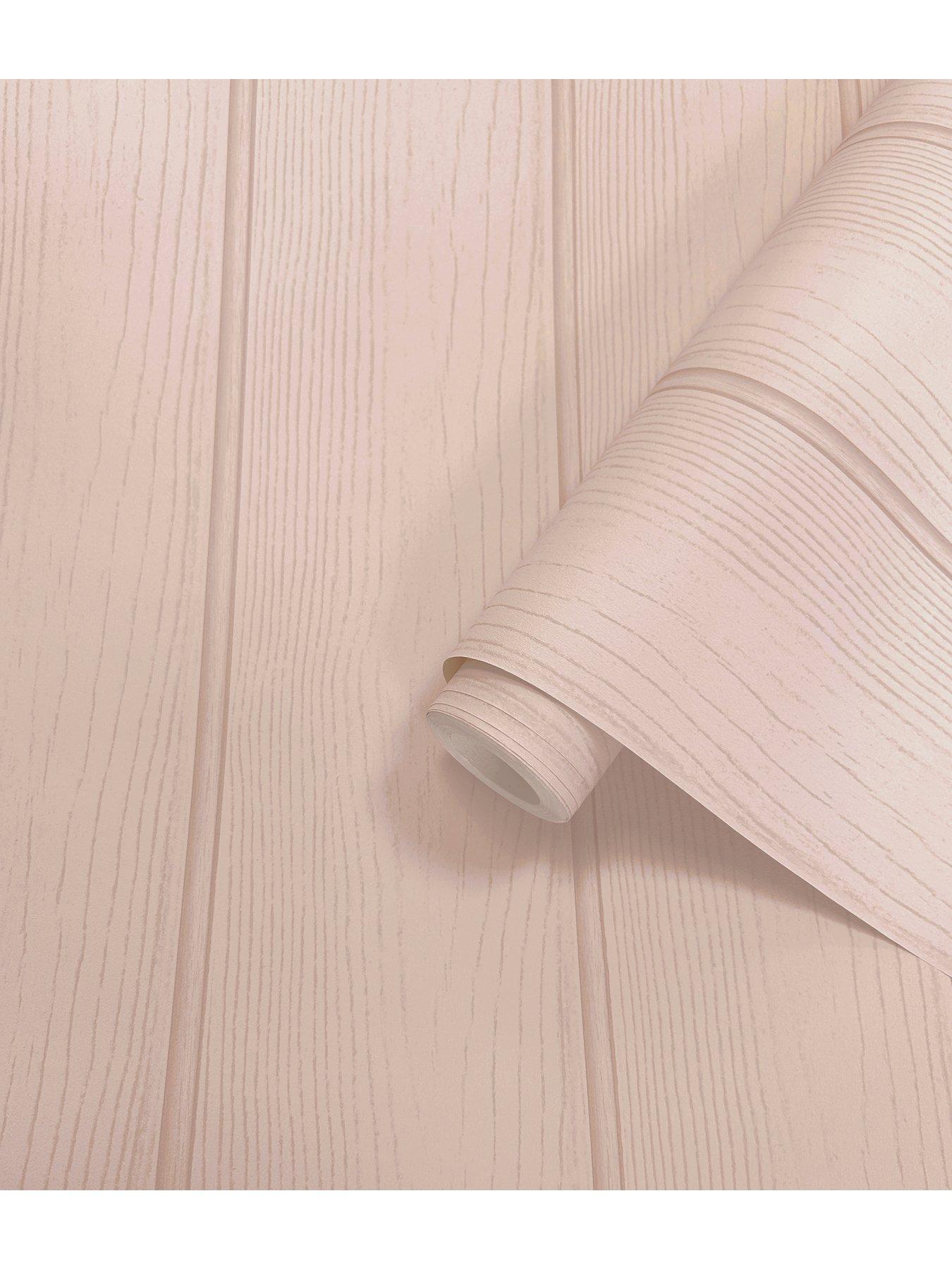 Image 6 of 6 of Holden Decor Tongue &amp; Groove Wallpaper - Pink