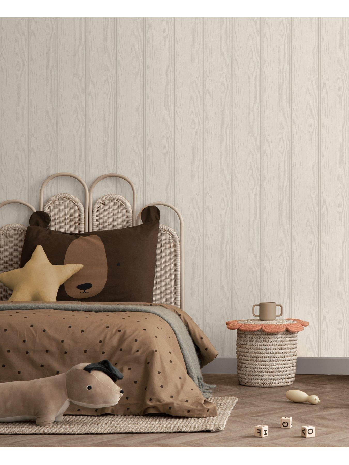 Image 3 of 5 of Holden Decor Tongue &amp; Groove Wallpaper - Beige