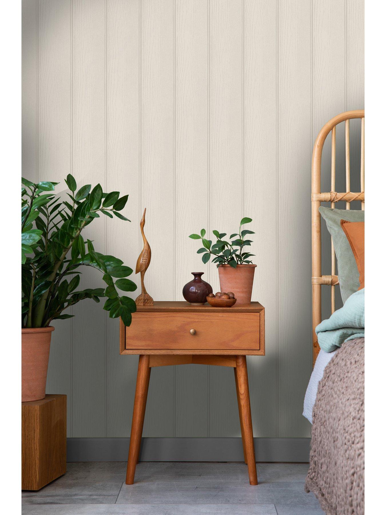 Image 4 of 5 of Holden Decor Tongue &amp; Groove Wallpaper - Beige
