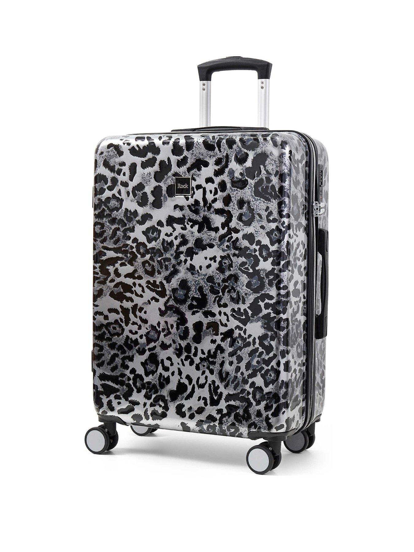 undefined Savannah Silver Leopard Print Medium Suitcase