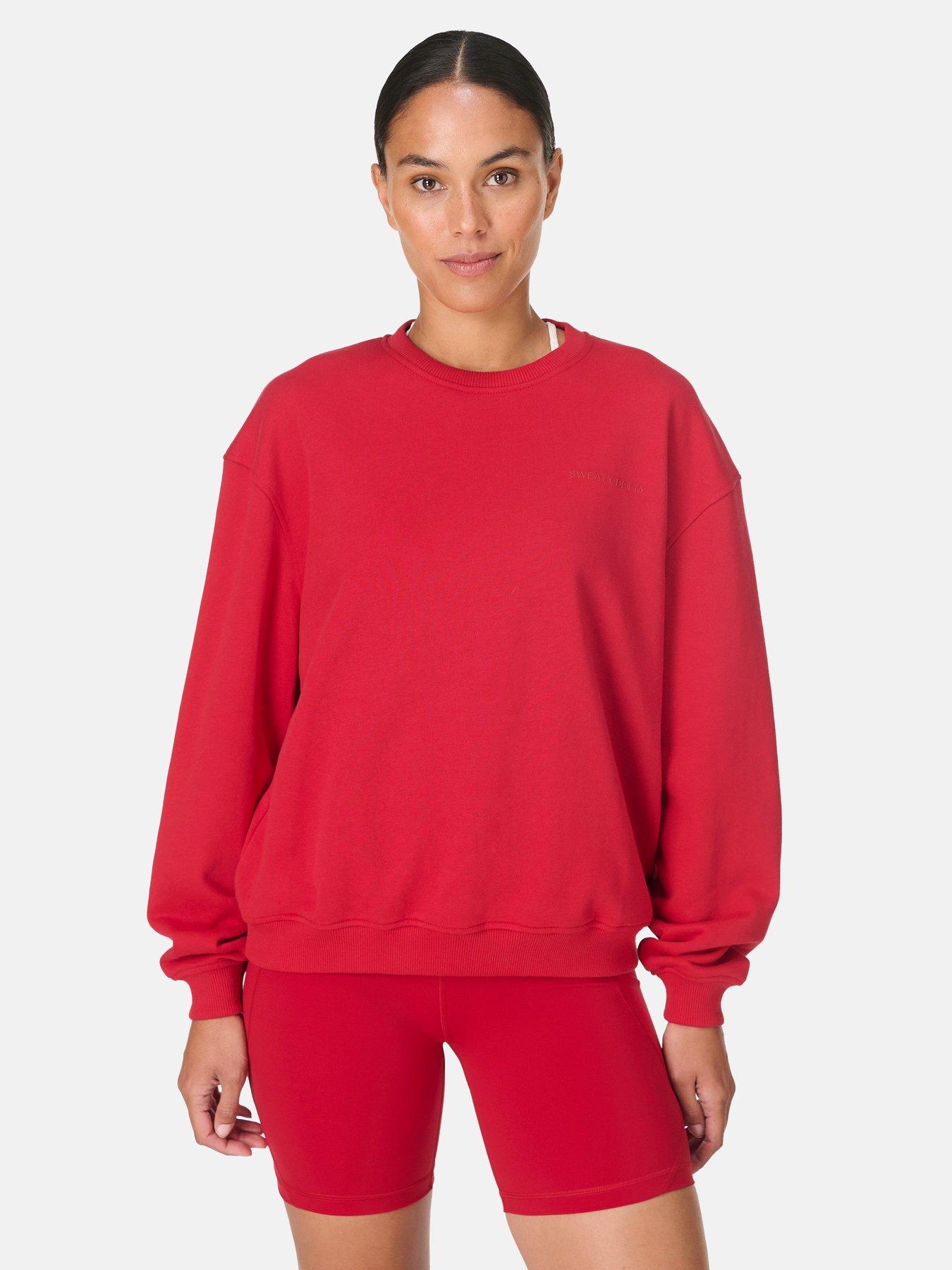 undefined Womens Training Revive Crew Neck Sweatshirt - Red