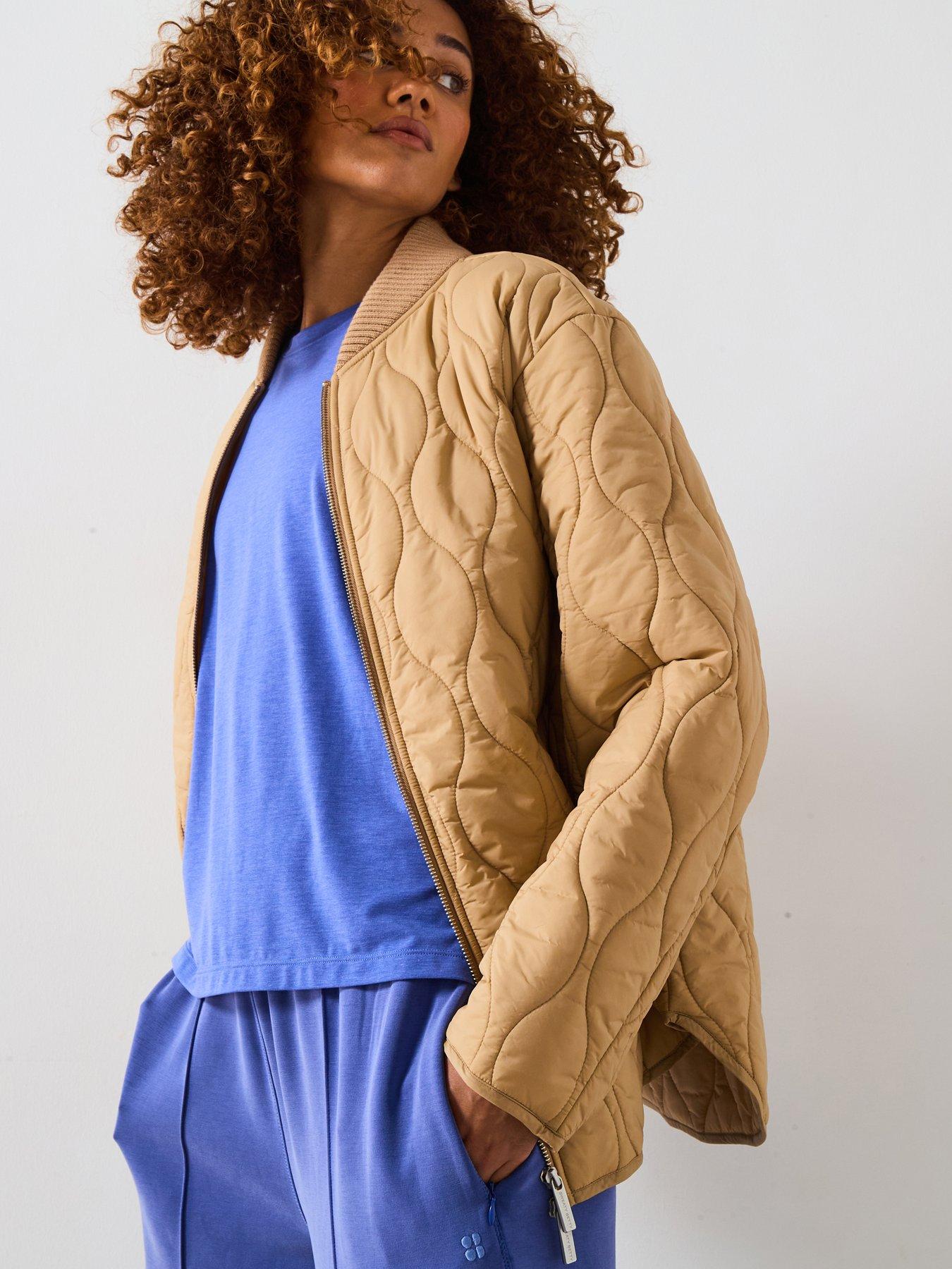 Sweaty Betty Womens On The Move Jacket, Beige, Size M, Women