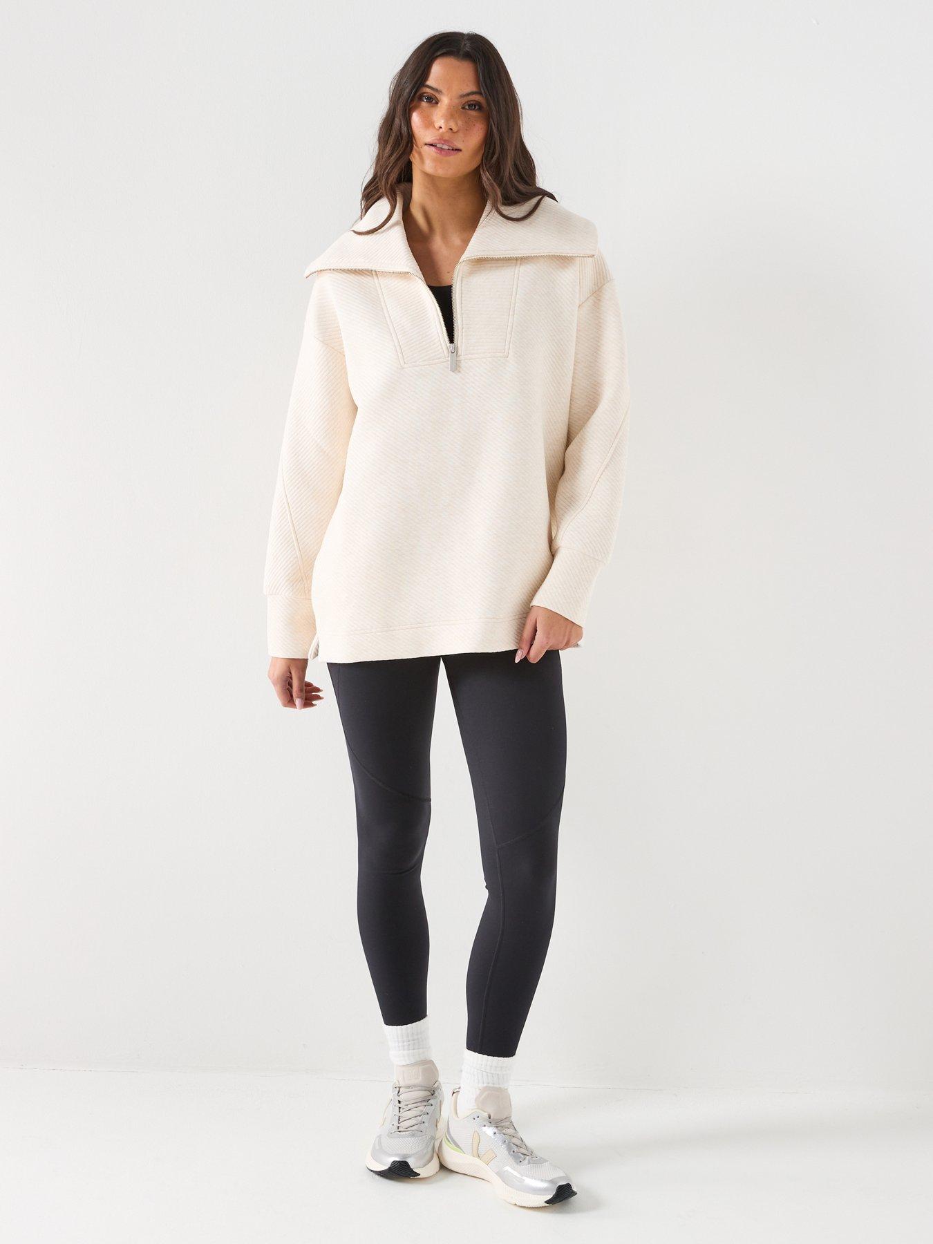 Sweaty Betty Womens Training Radiant Half Zip Sweatshirt - Beige