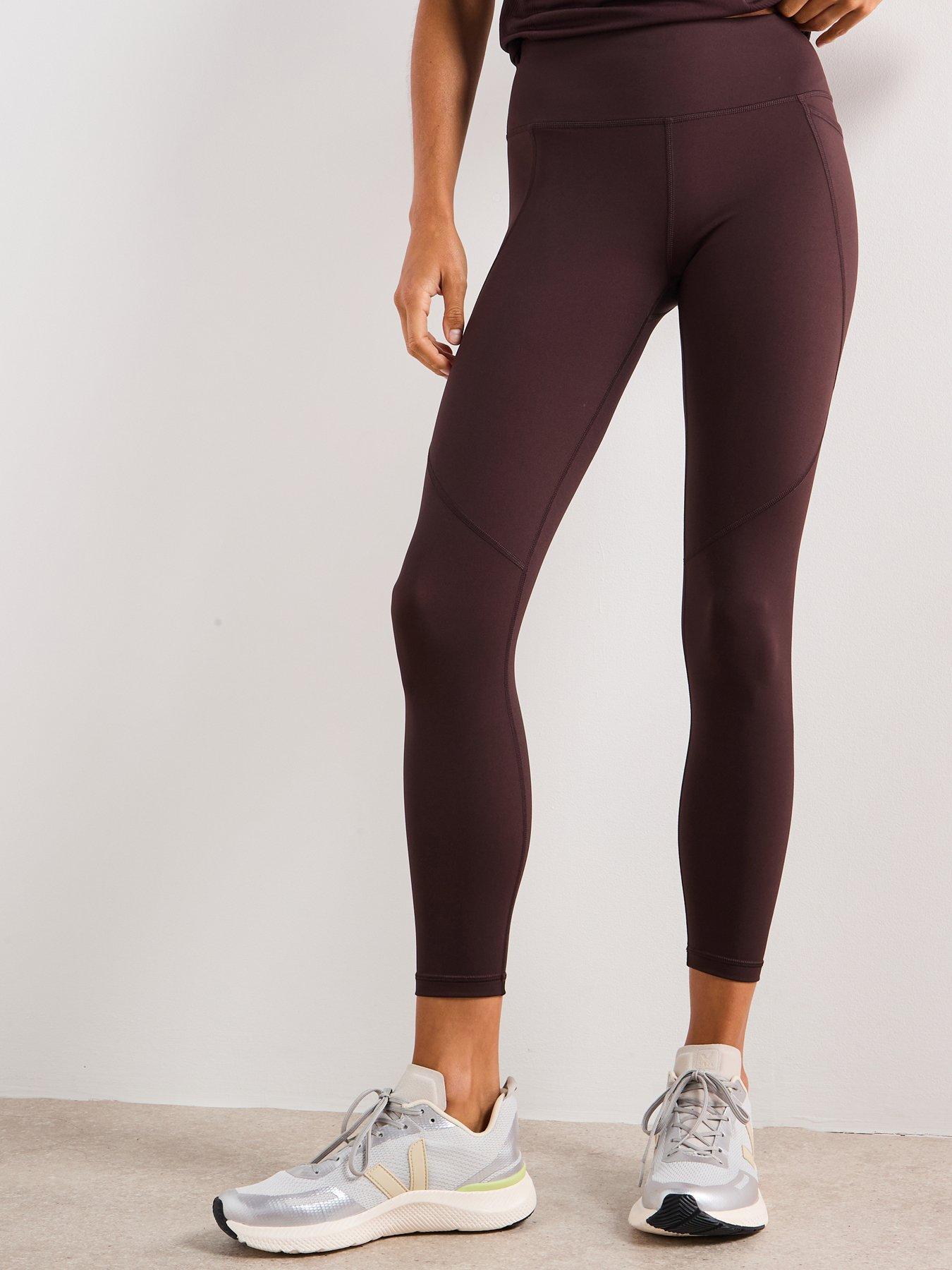 undefined Womens Training Power 7/8 Workout Tights - Brown