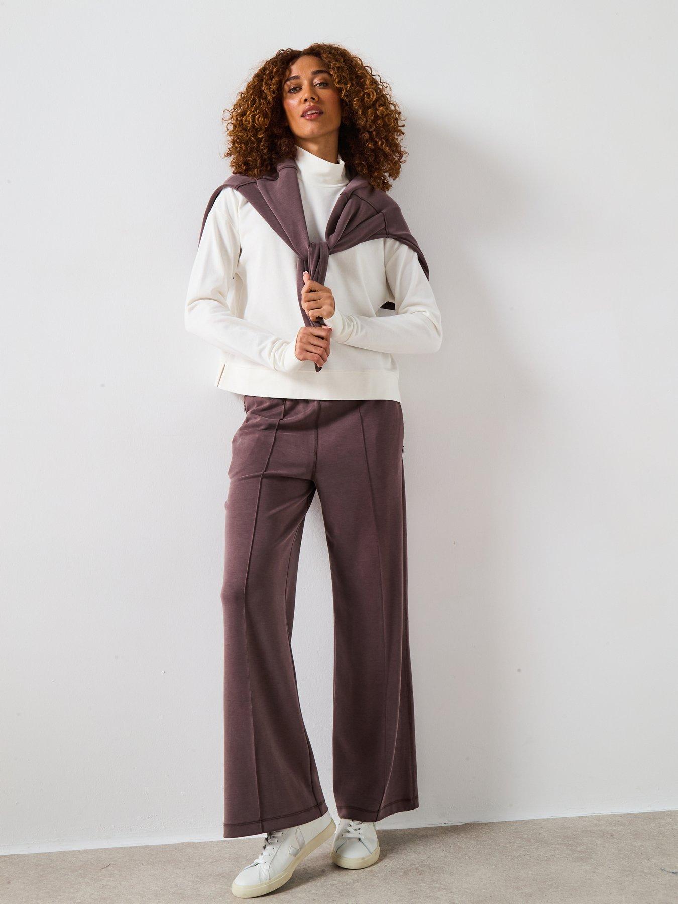 Image 3 of 6 of Sweaty Betty Womens Training After Class Funnel Neck Sweatshirt - White